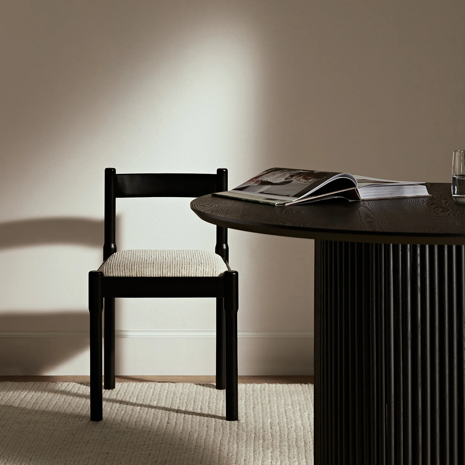 Minley 2-in-1 Dining Chair, Black Matte - Image 2