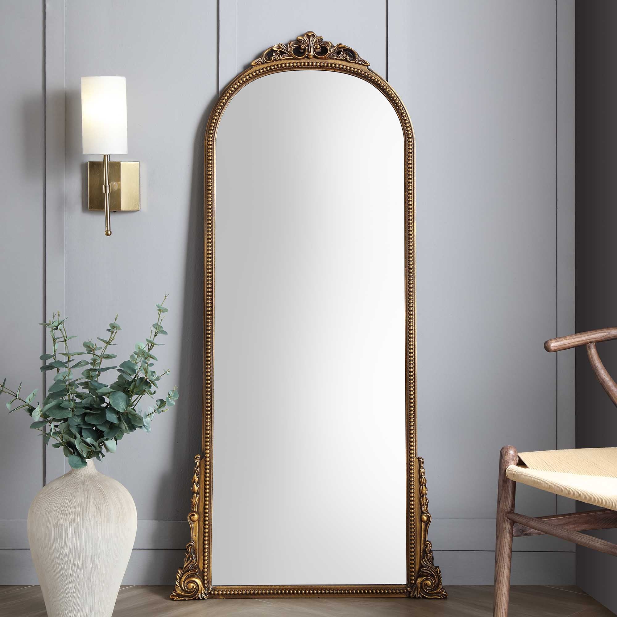 Mirabel Full Length Mirror 150 x 70 cm, Antique Gold Effect - Image 2
