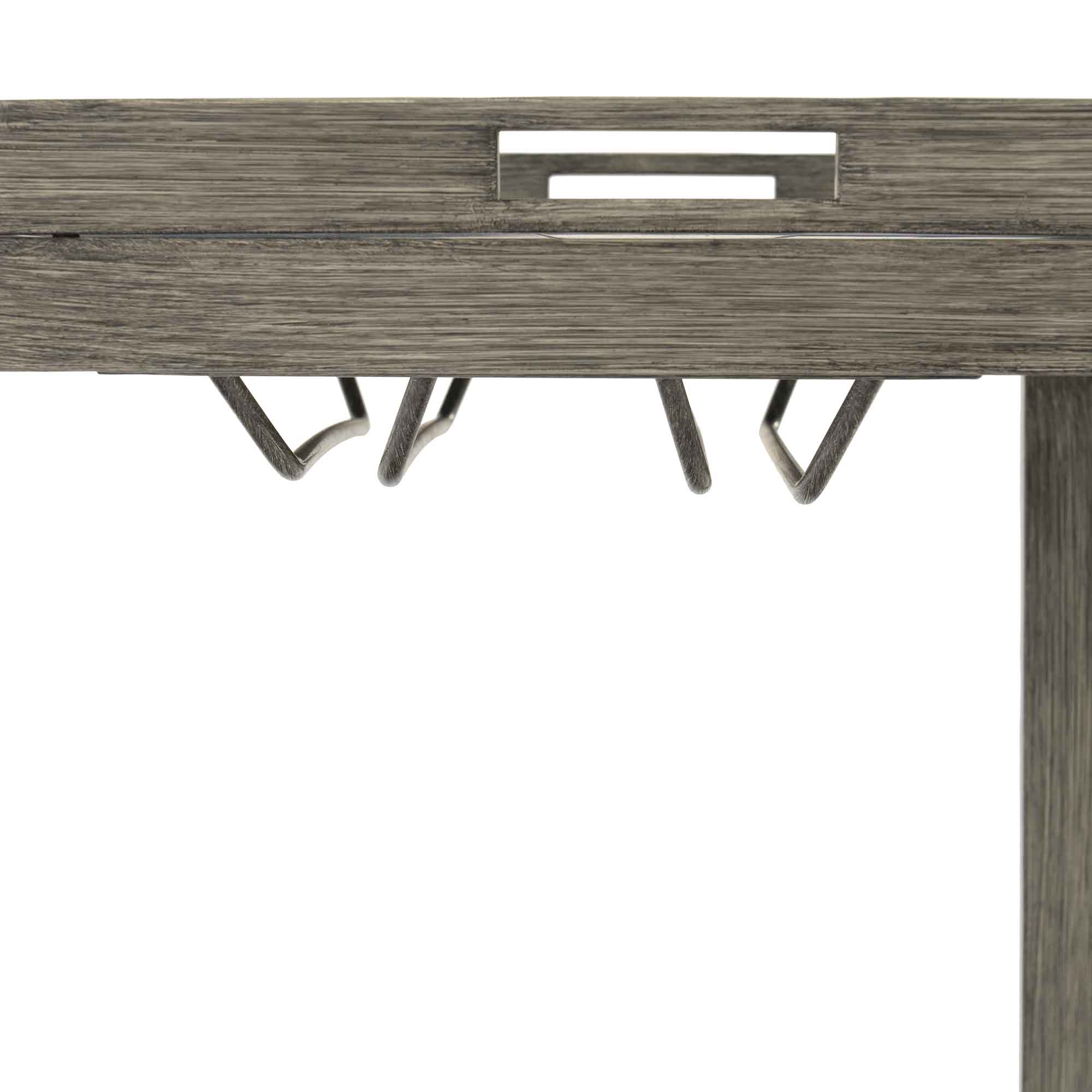 Montrose Aluminium Outdoor Bar Cart, Brushed Silver Oak - Image 11