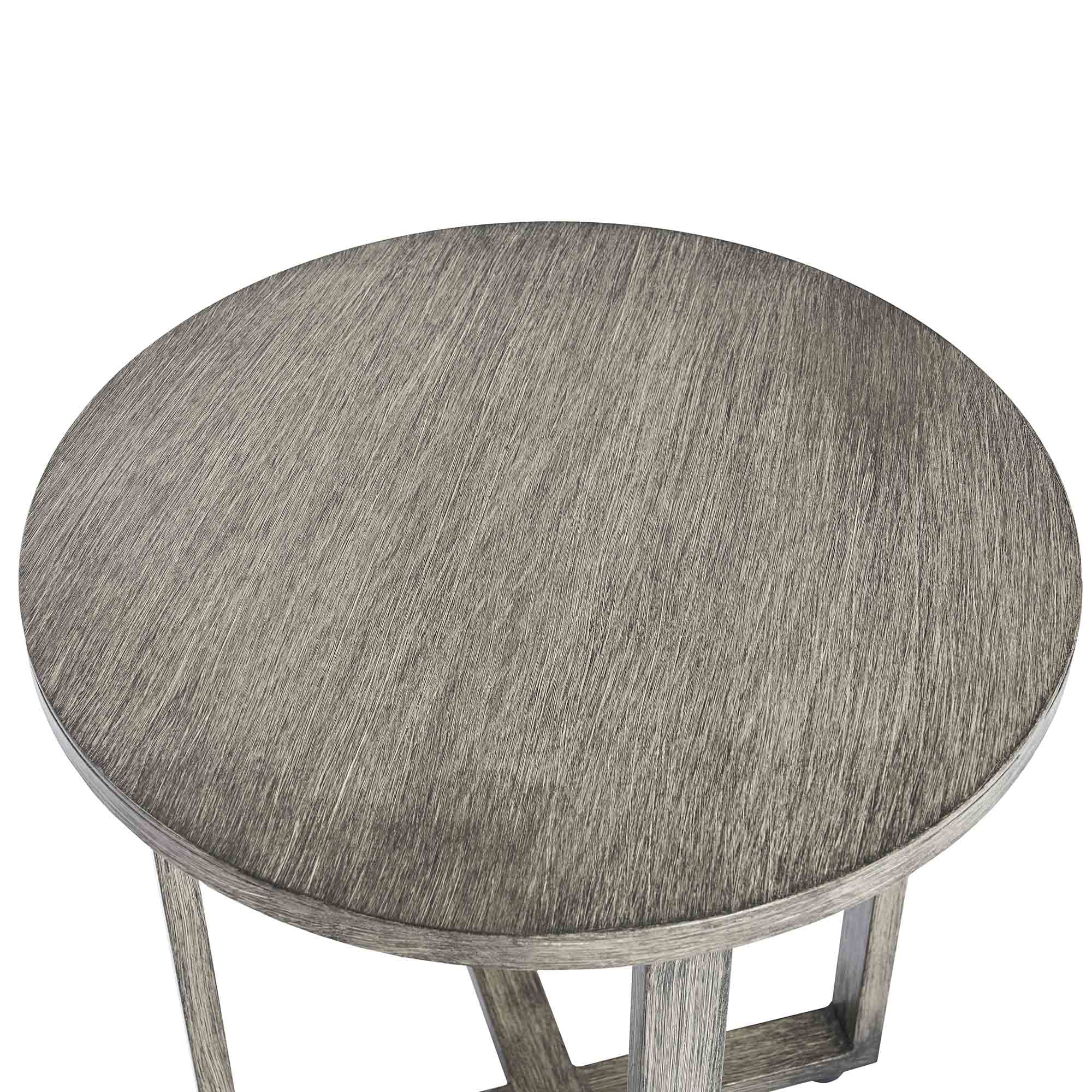 Montrose Aluminium Bistro Set with Side Table, Brushed Silver Oak - Image 11