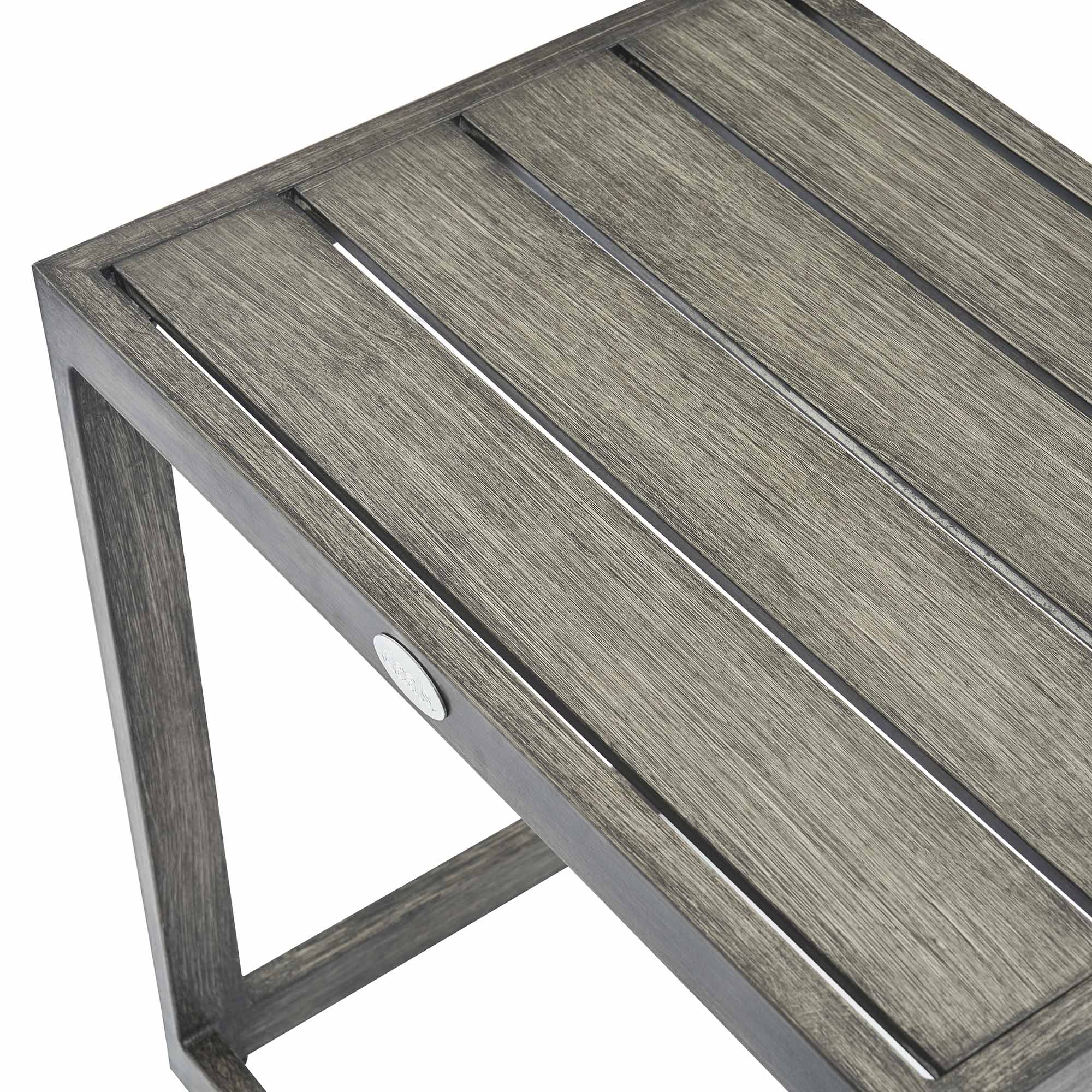 Montrose Aluminium Outdoor C-Side Table, Brushed Silver Oak - Image 3