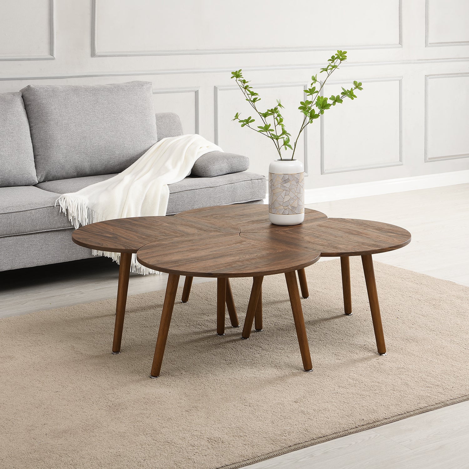 Monza 4-in-1 Walnut Effect Coffee Table - Image 4