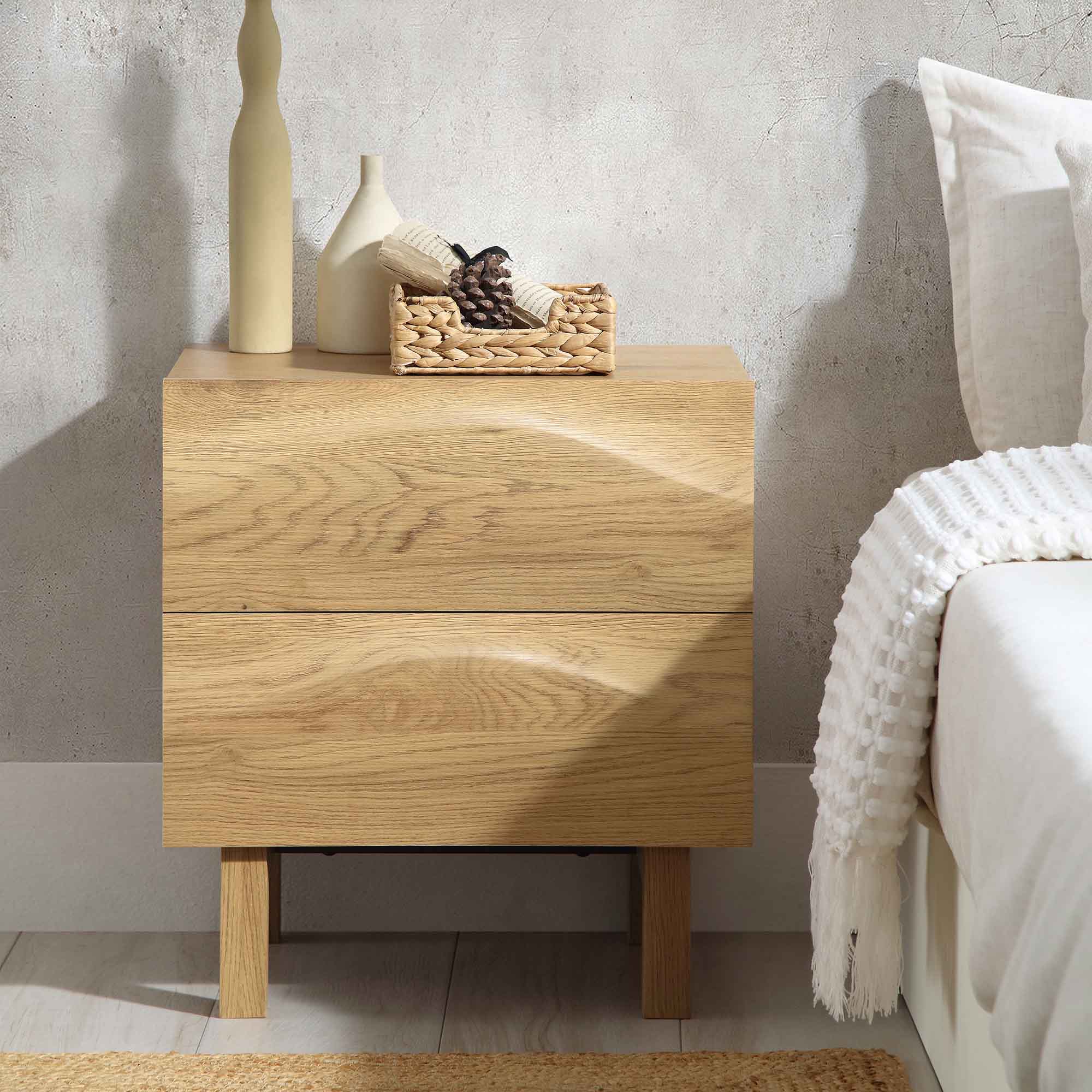 Moriko 2 Drawer Bedside Table - Image 2