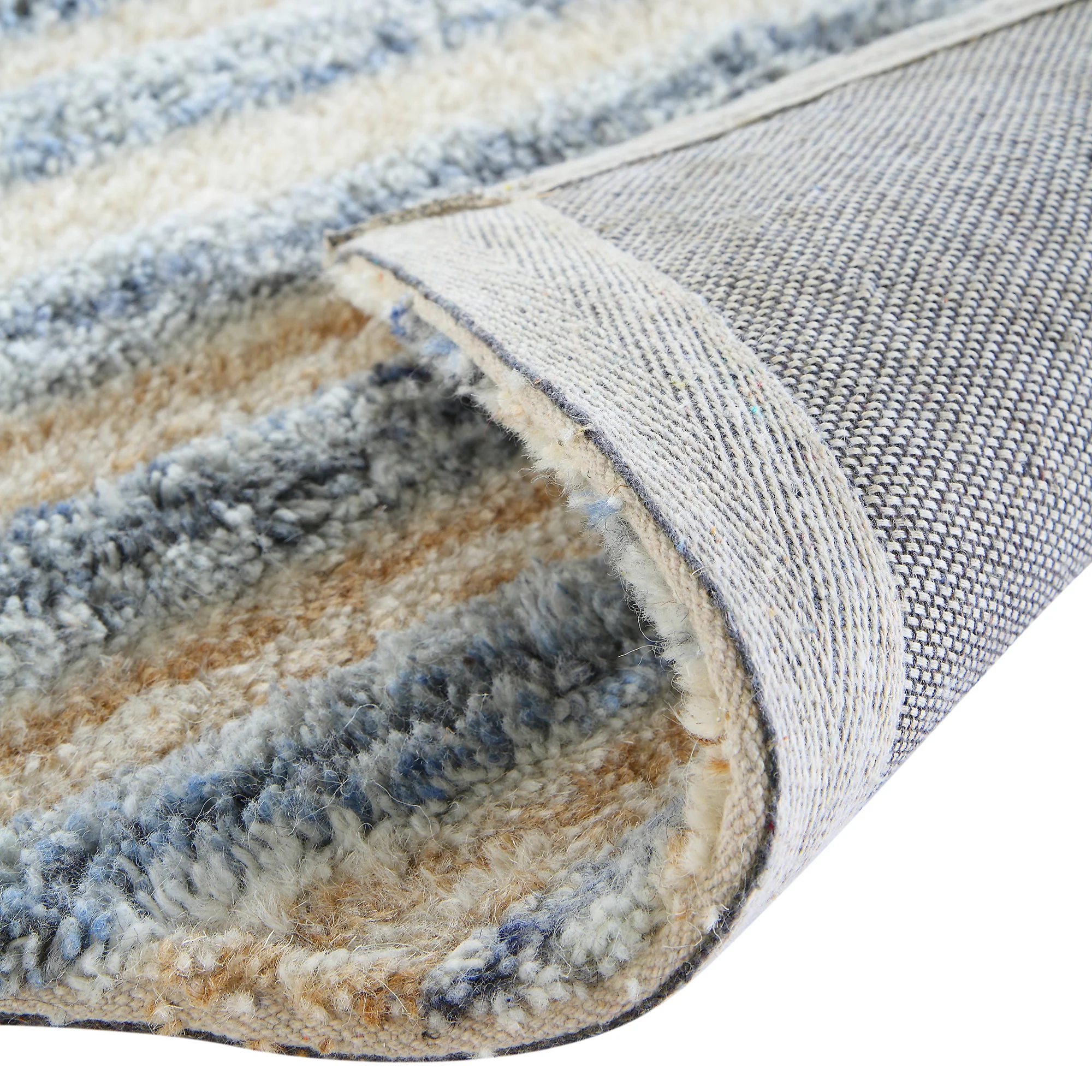 Nimbus Blue Hand Tufted New Zealand Wool Rectangular Rug - Image 6