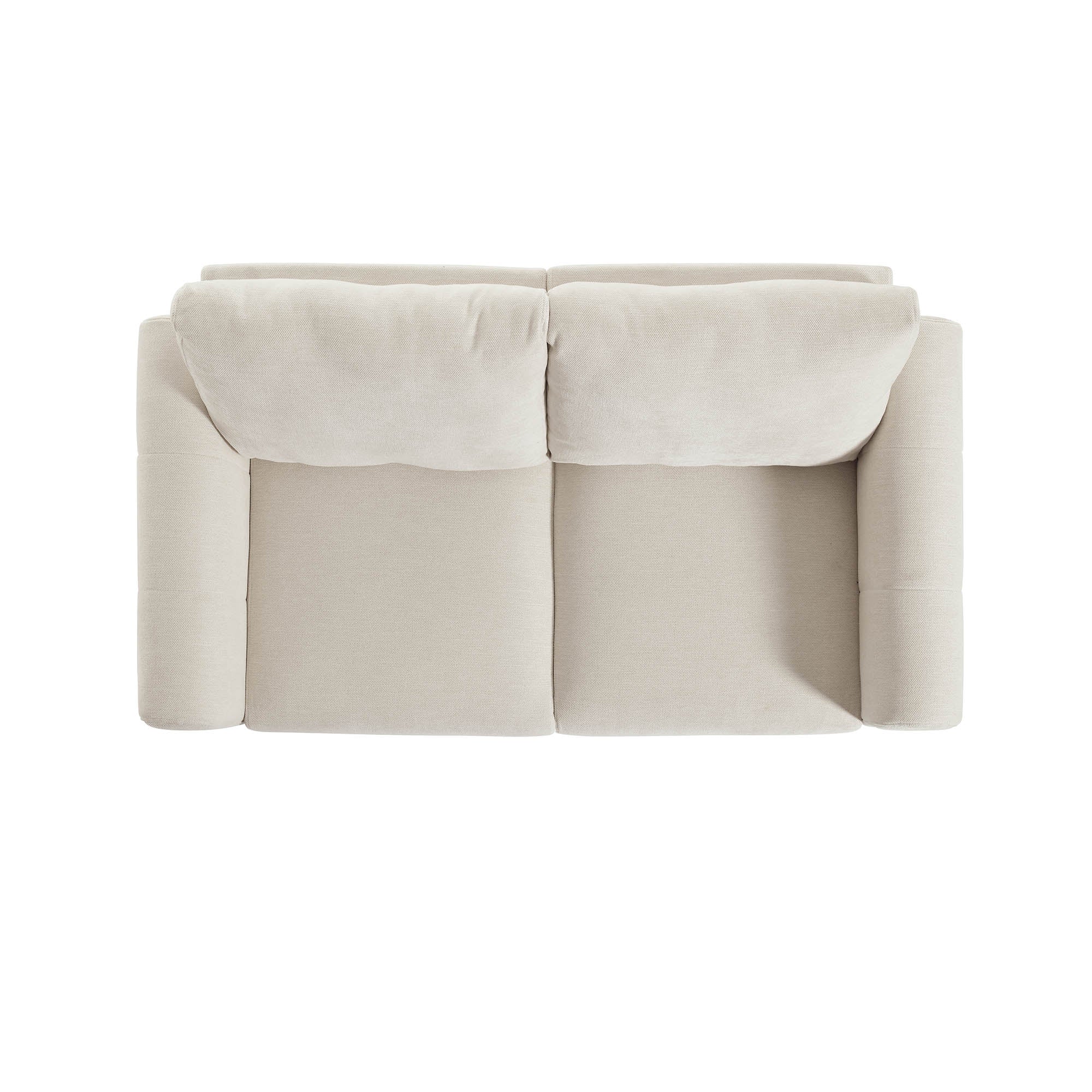 Noak 2-Seater Beige Woven Fabric Sofa with Chrome Legs - Image 10