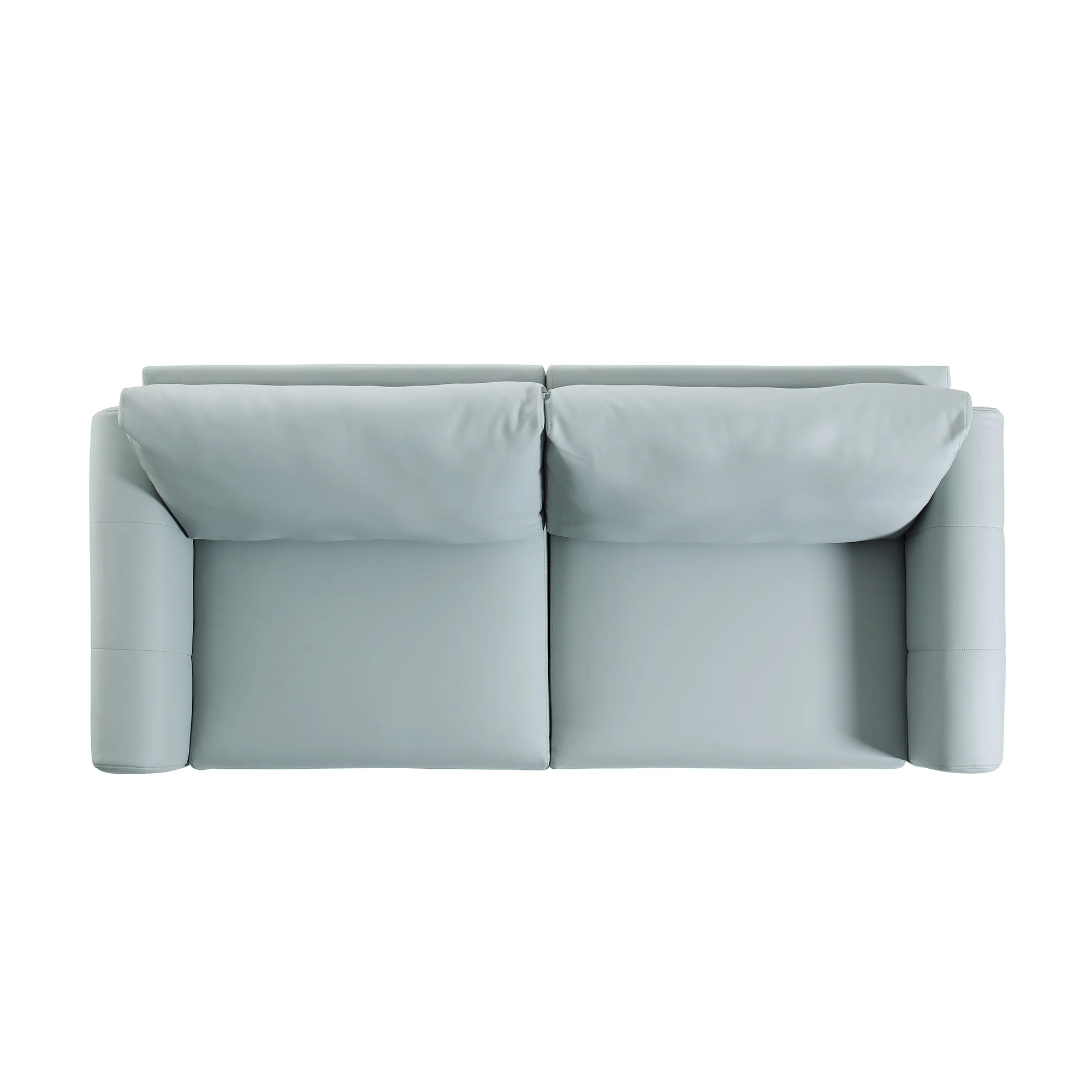 Noak 3-Seater Grey Faux Leather Sofa with Chrome Legs - Image 10