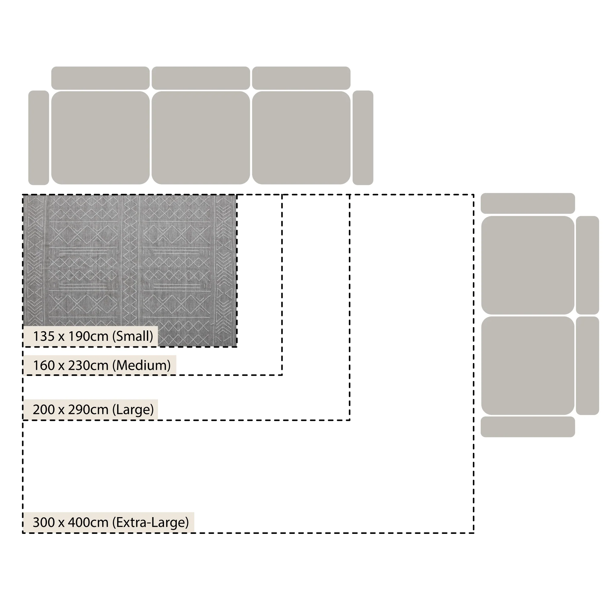 Nyla Aztec Indoor Outdoor Handwoven Steel Grey Rug - Image 4