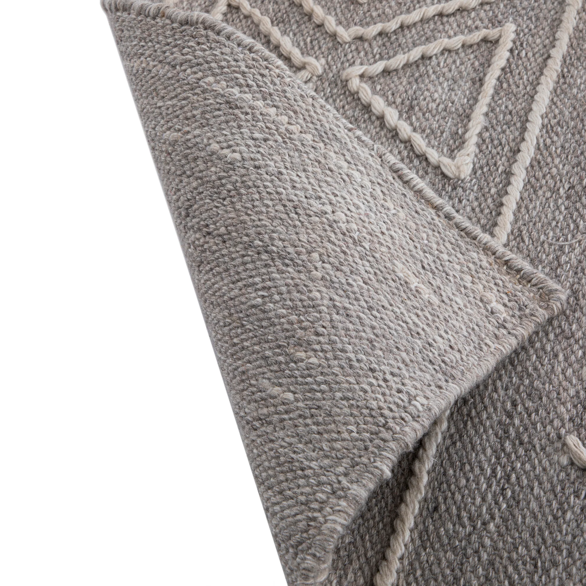 Nyla Aztec Indoor Outdoor Handwoven Steel Grey Rug - Image 7