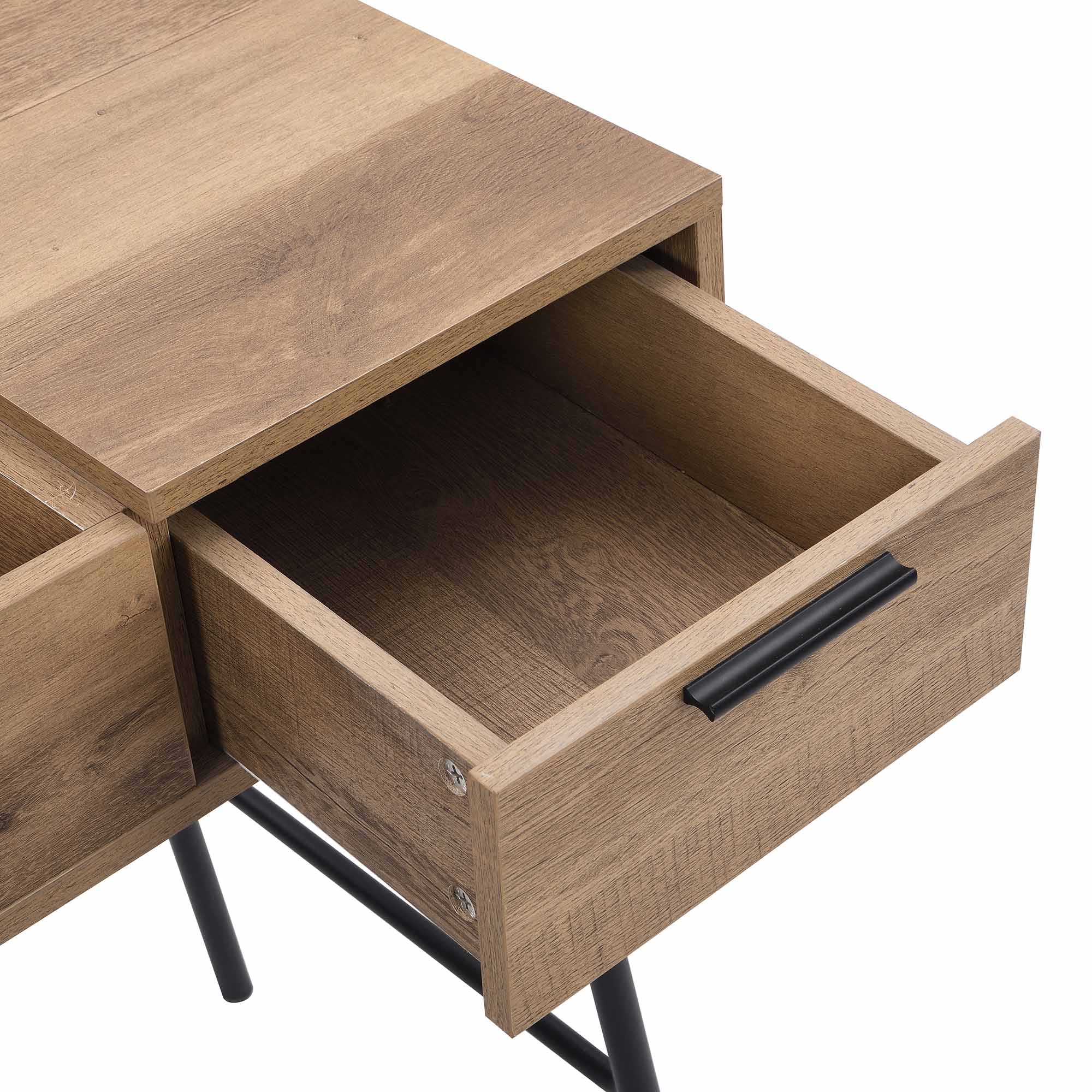 Selwyn Oak Effect Console Dressing Table - Image 11