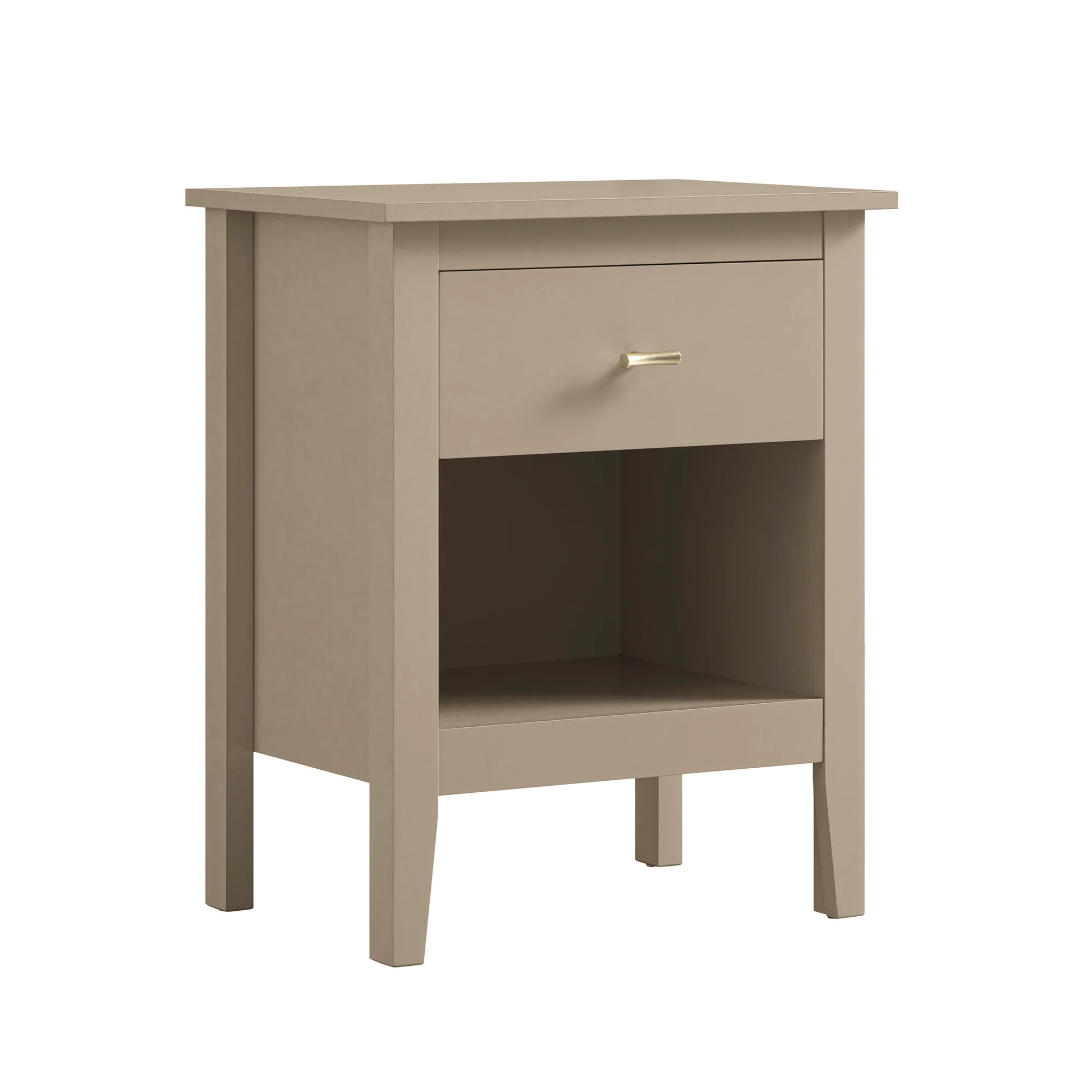 Oakham 1-Drawer Bedside Table, Deep Greige - Image 6