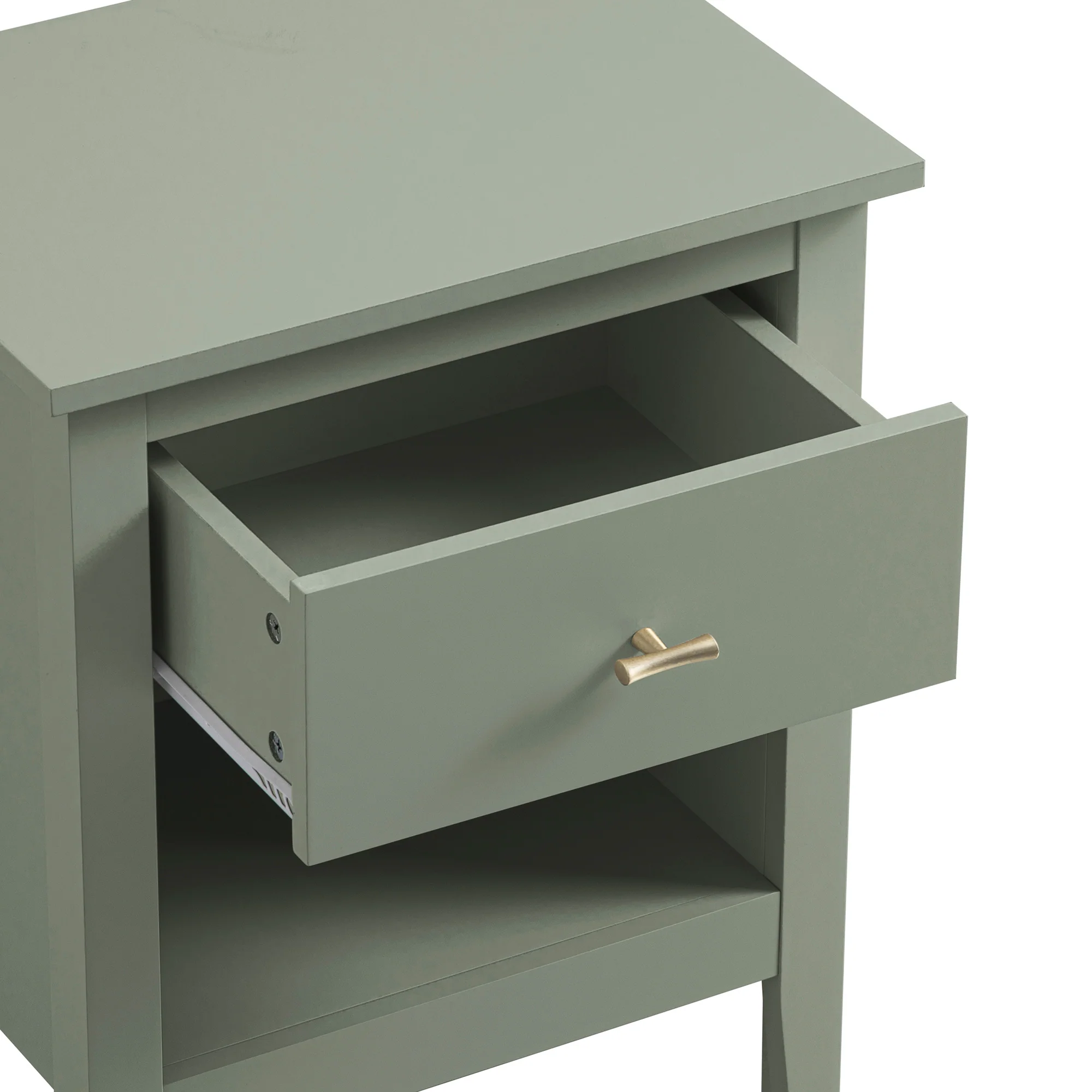 Oakham 1-Drawer Bedside Table, Desert Sage - Image 13