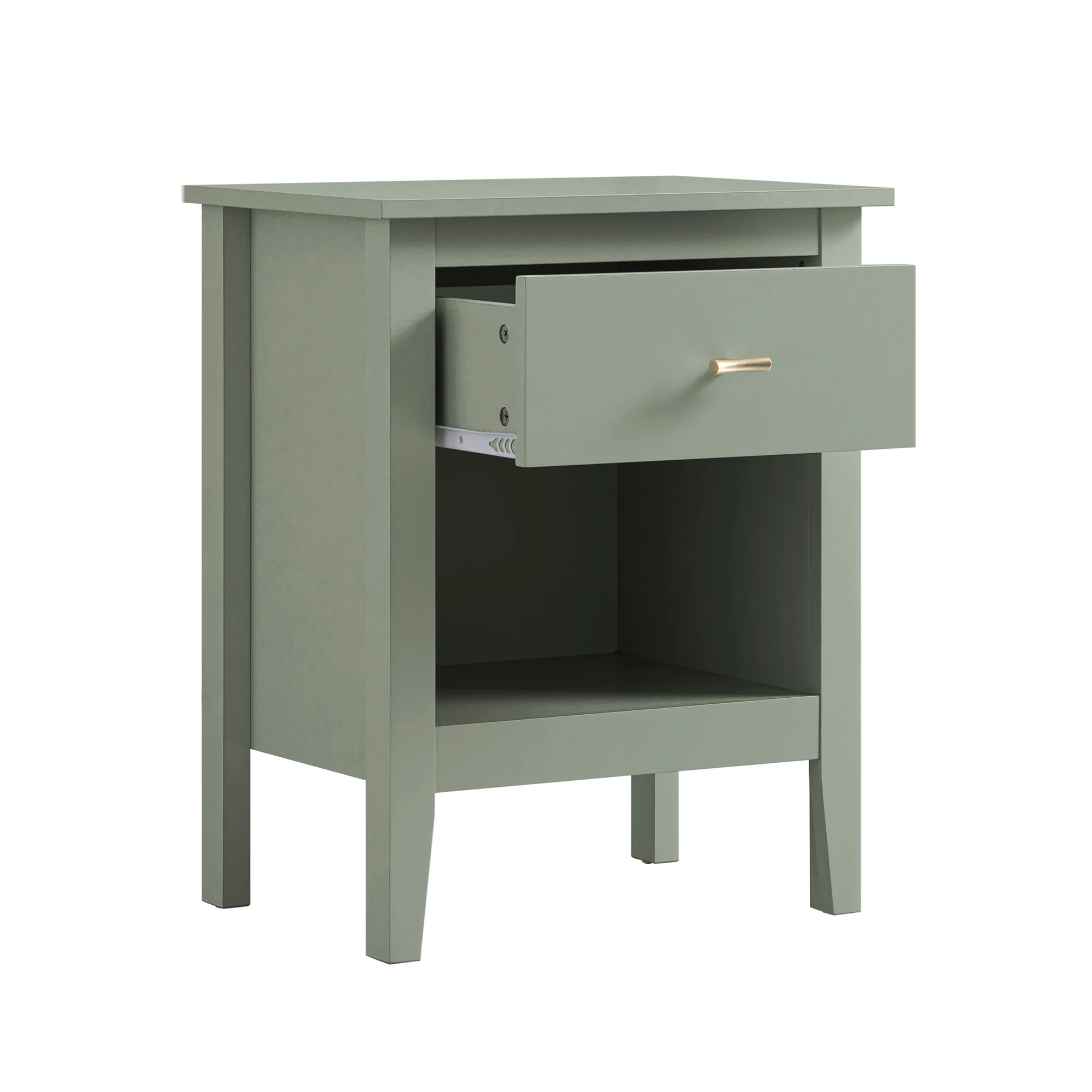 Oakham 1-Drawer Bedside Table, Desert Sage - Image 9
