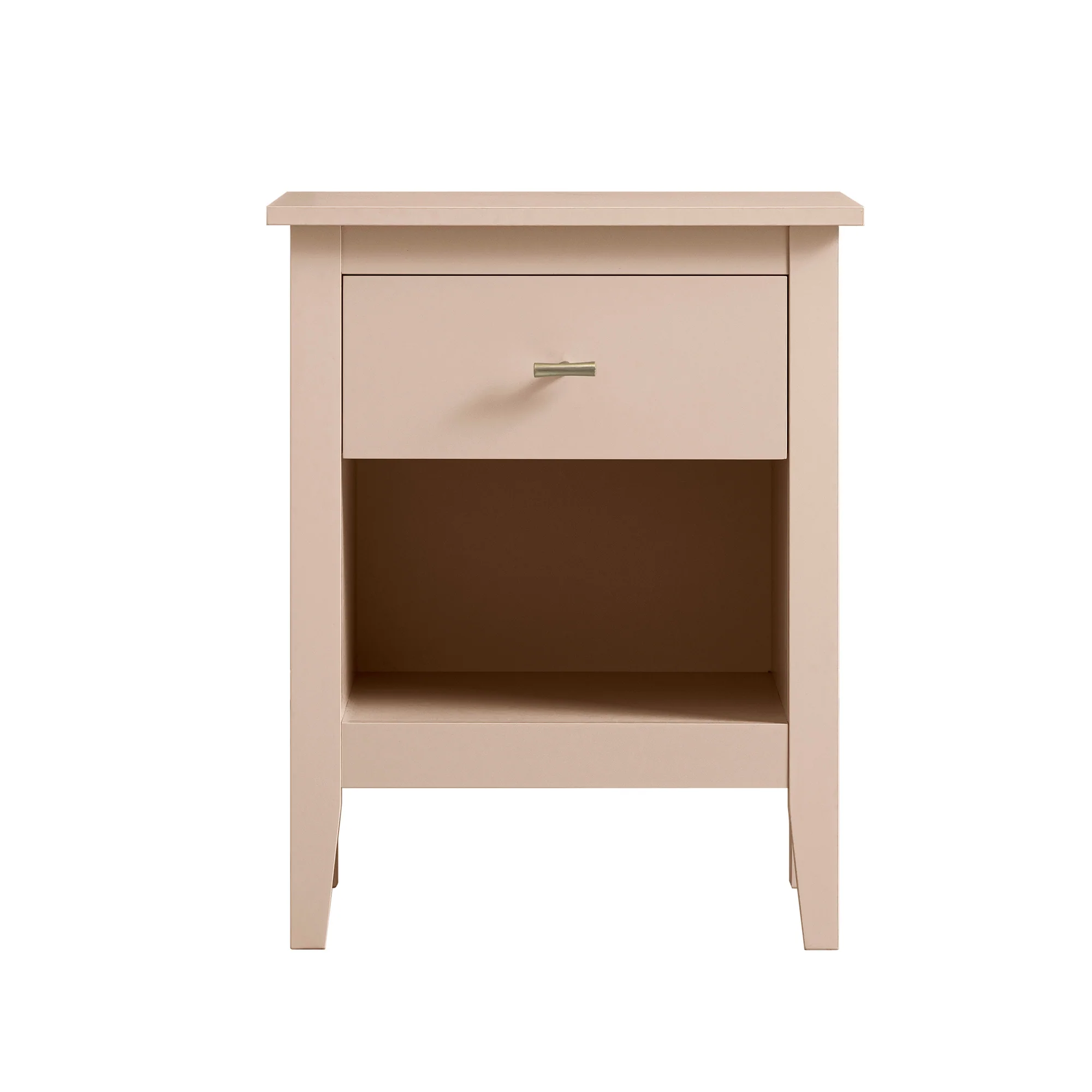 Oakham 1-Drawer Bedside Table, Nude Pink - Image 6