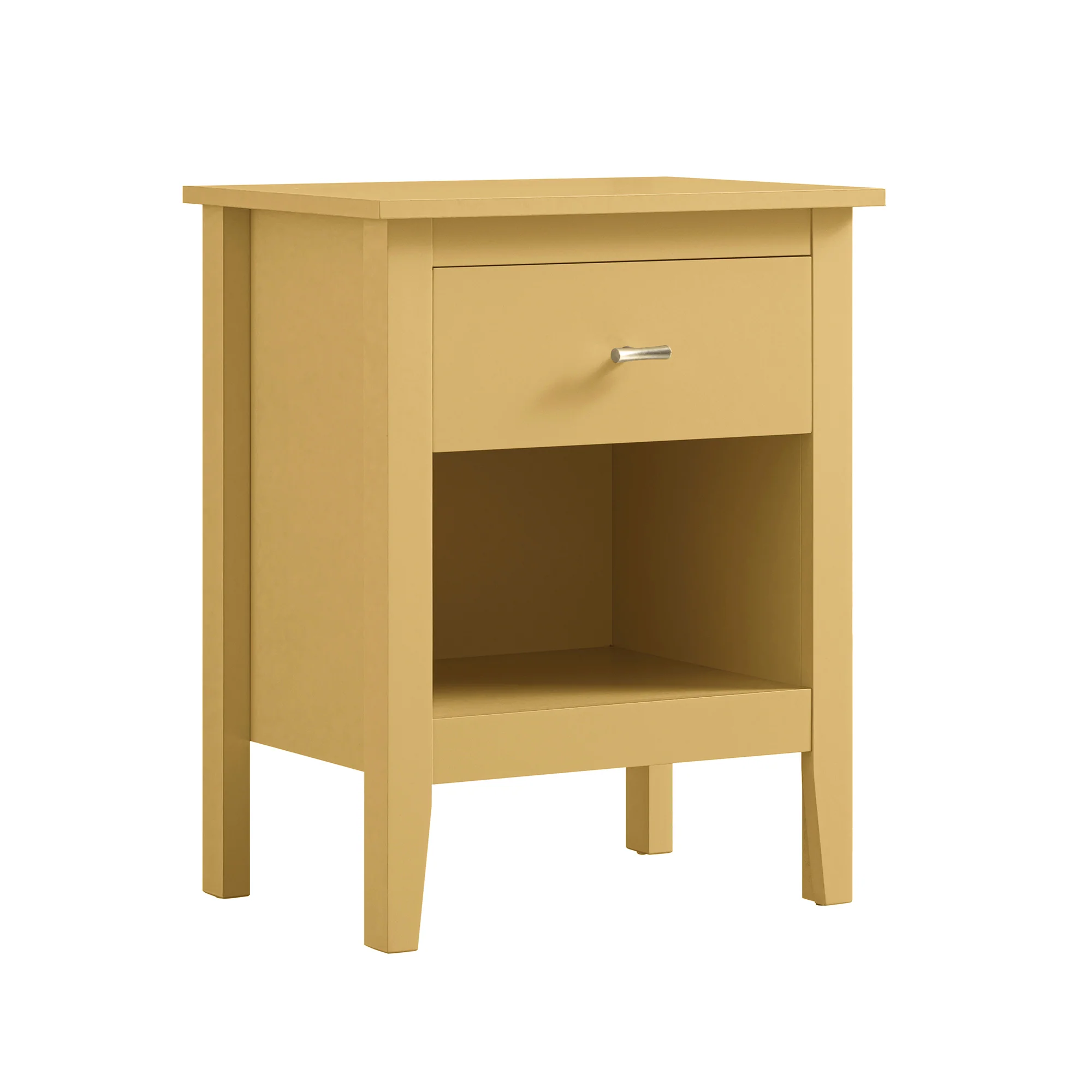 Oakham 1-Drawer Bedside Table, Rattan Yellow - Image 7