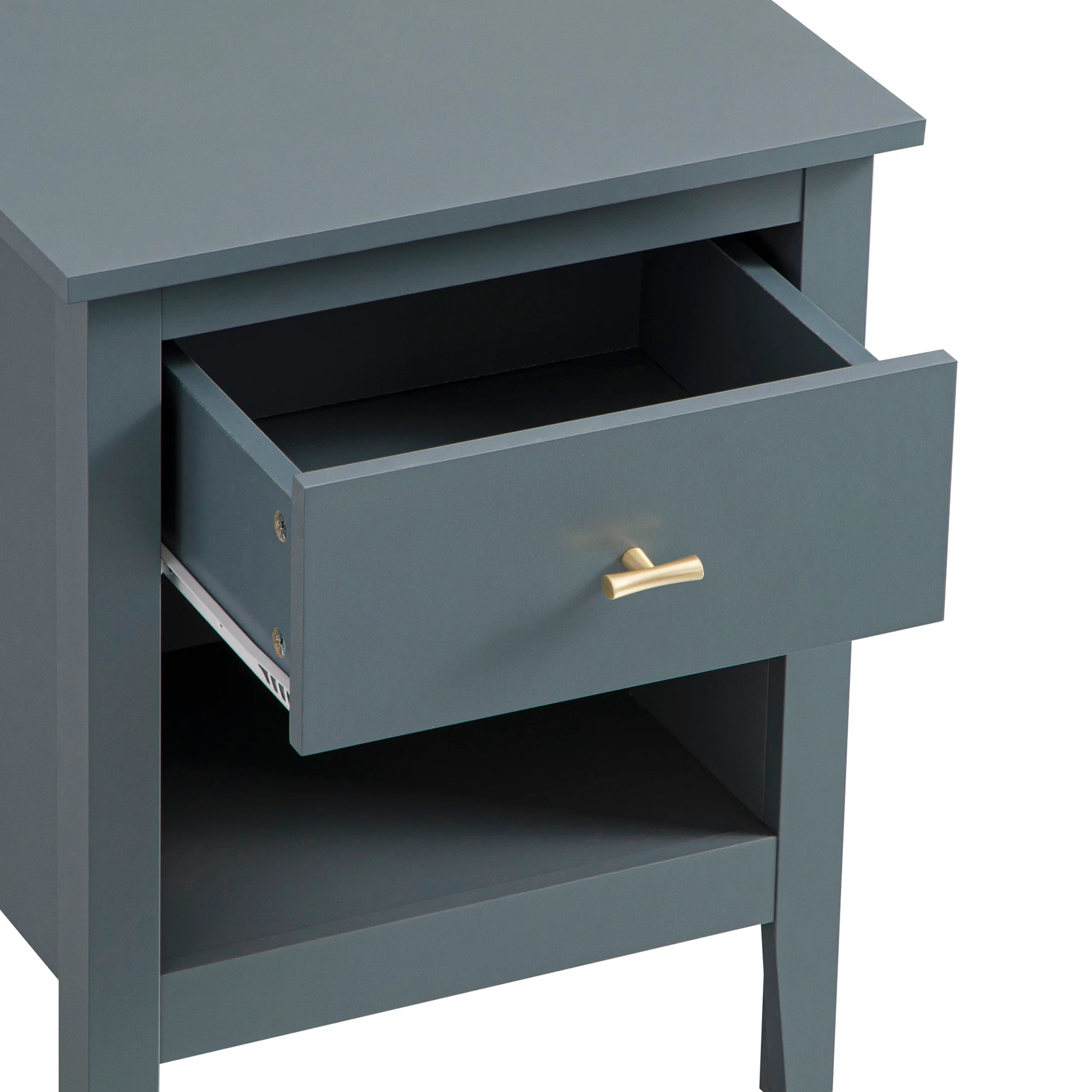 Oakham 1-Drawer Bedside Table, Stormy Blue - Image 12