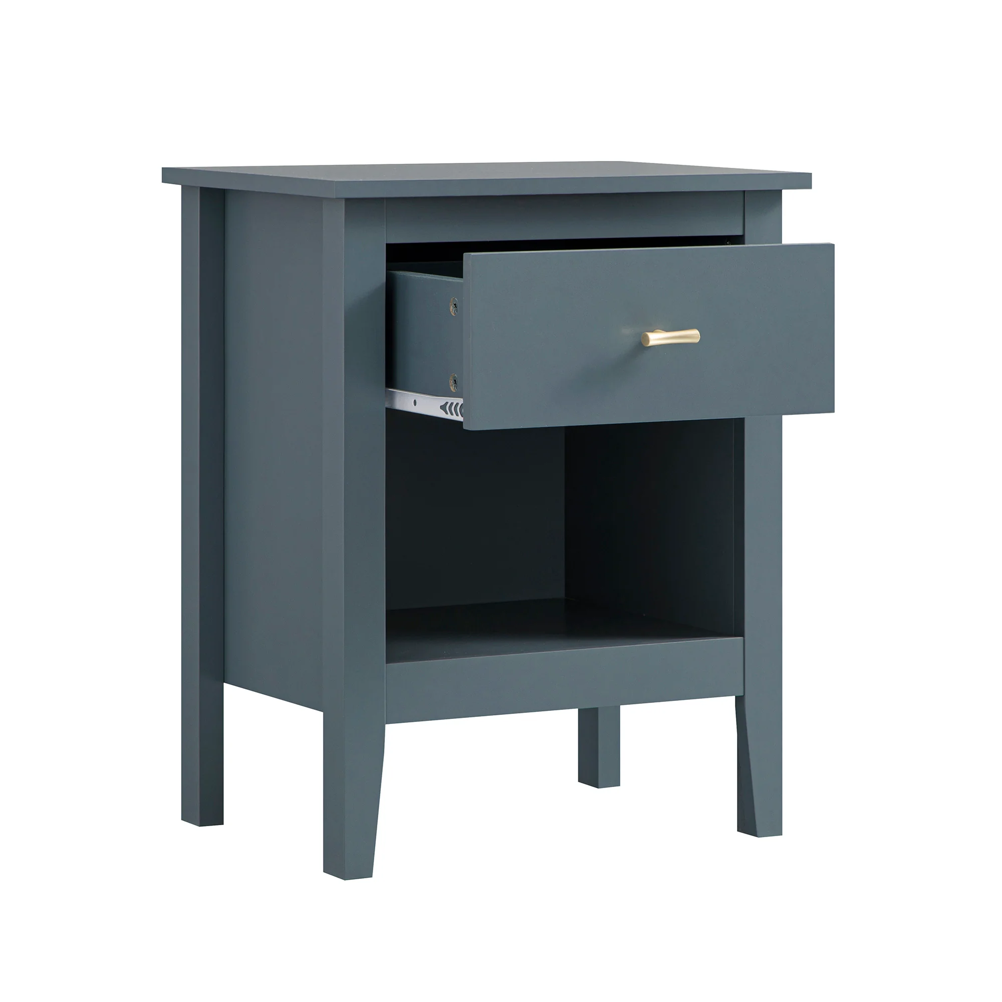 Oakham 1-Drawer Bedside Table, Stormy Blue - Image 8