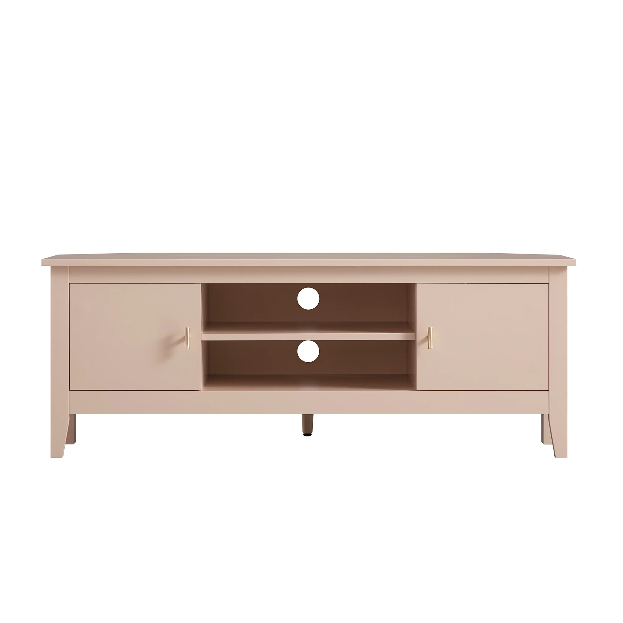 Oakham 120cm Corner TV Unit, Nude Pink - Image 2