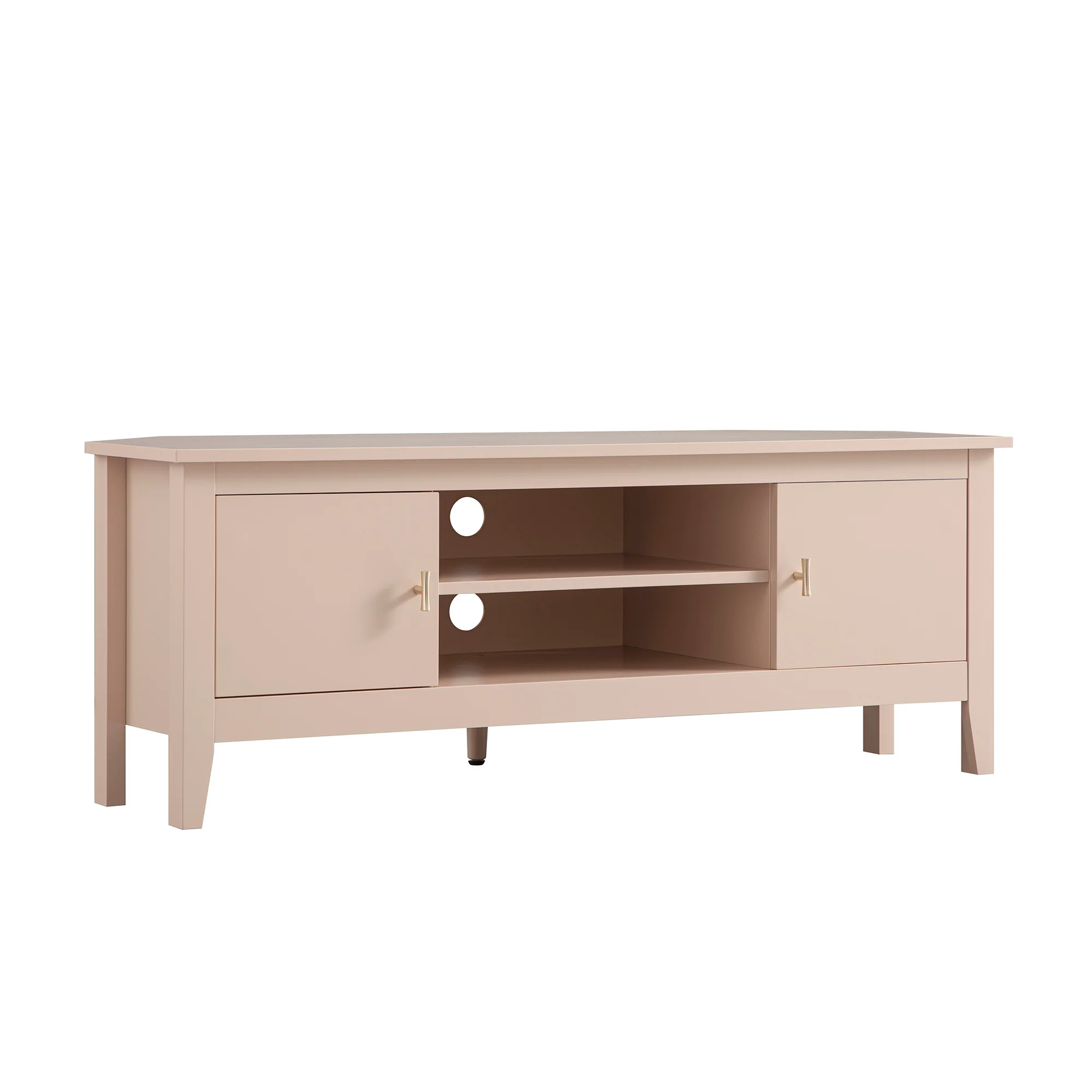 Oakham 120cm Corner TV Unit, Nude Pink - Image 4