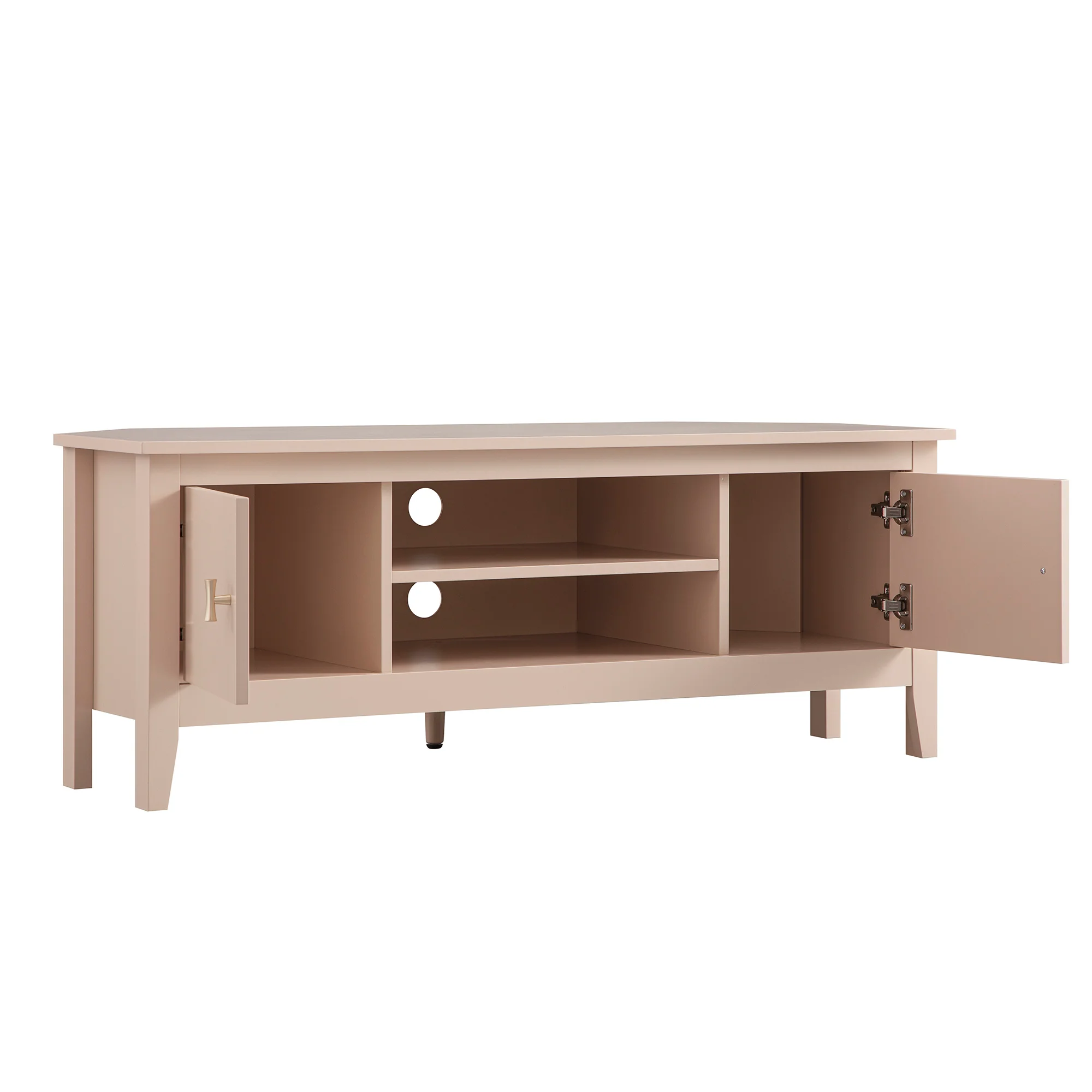 Oakham 120cm Corner TV Unit, Nude Pink - Image 6
