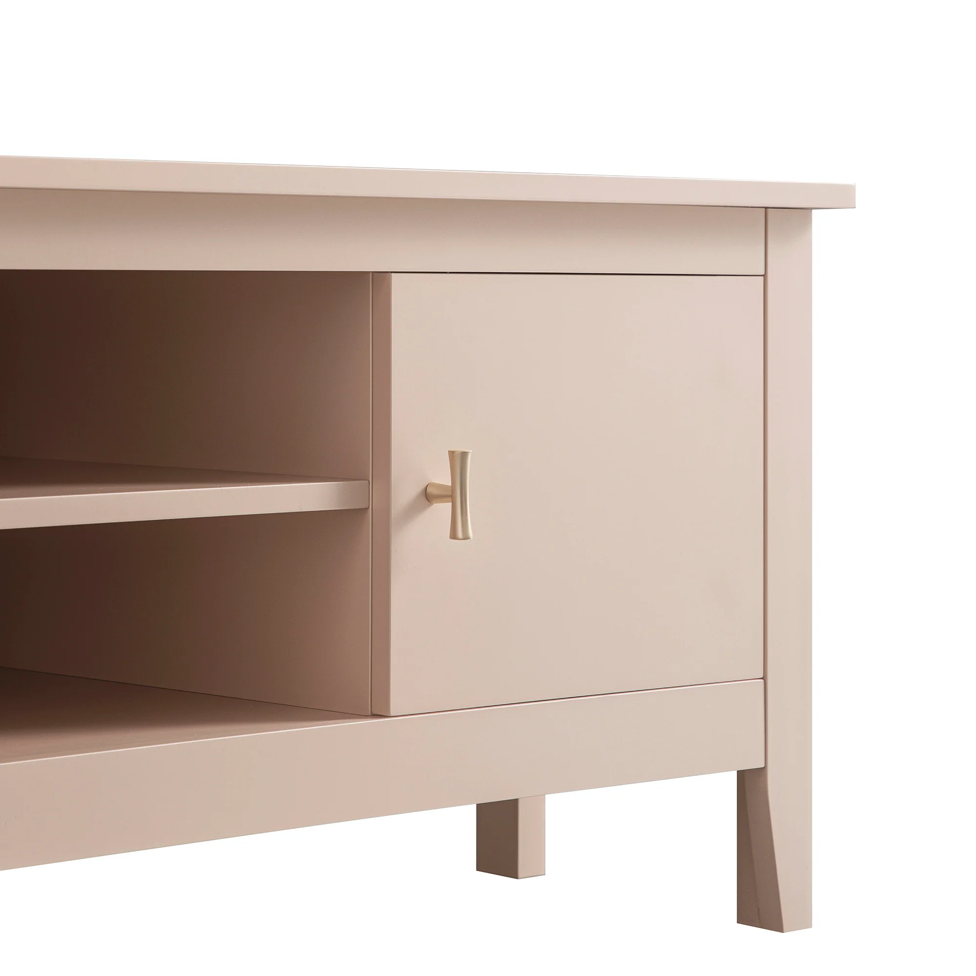 Oakham 120cm Corner TV Unit, Nude Pink - Image 9