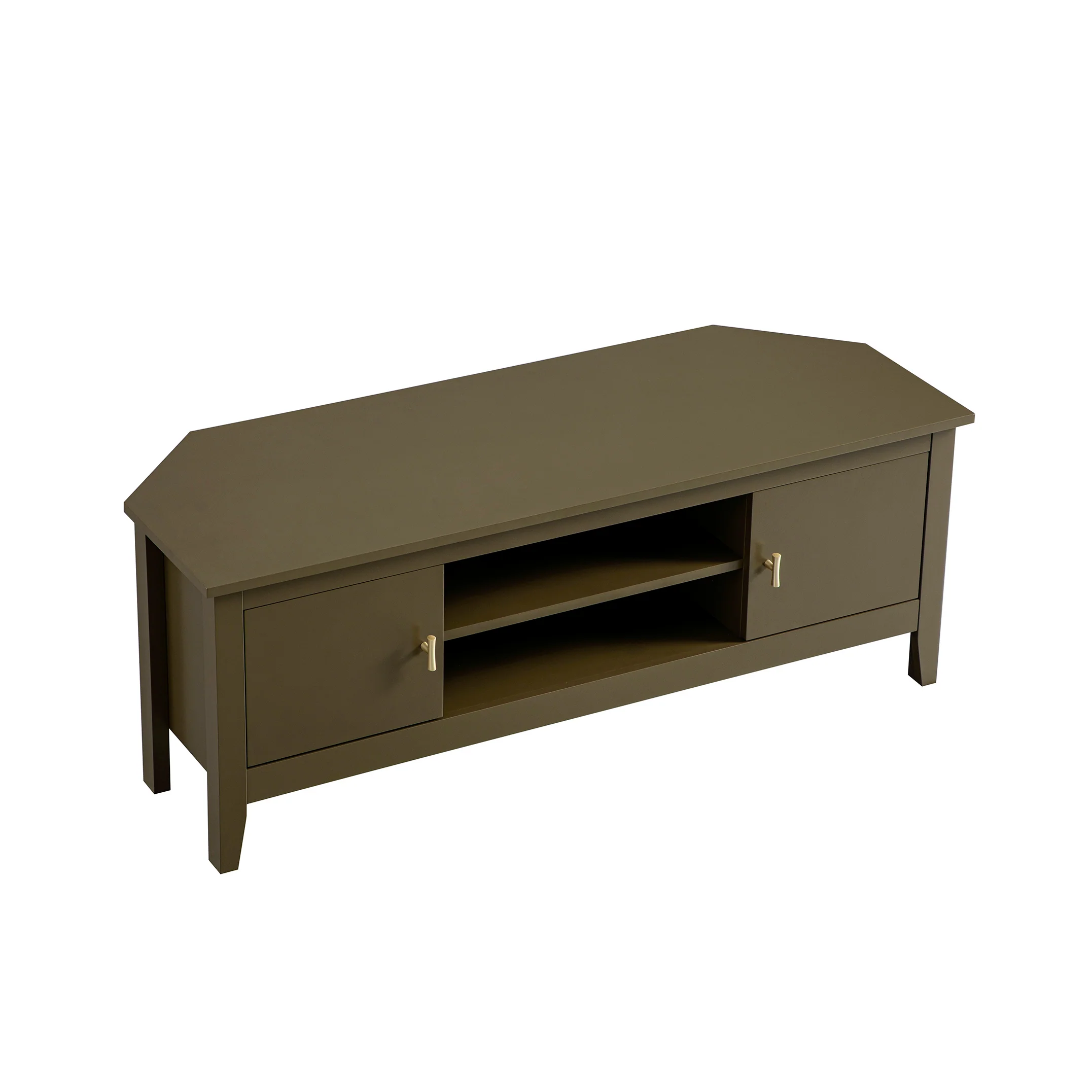 Oakham 120cm Corner TV Unit, Olive Grove - Image 8