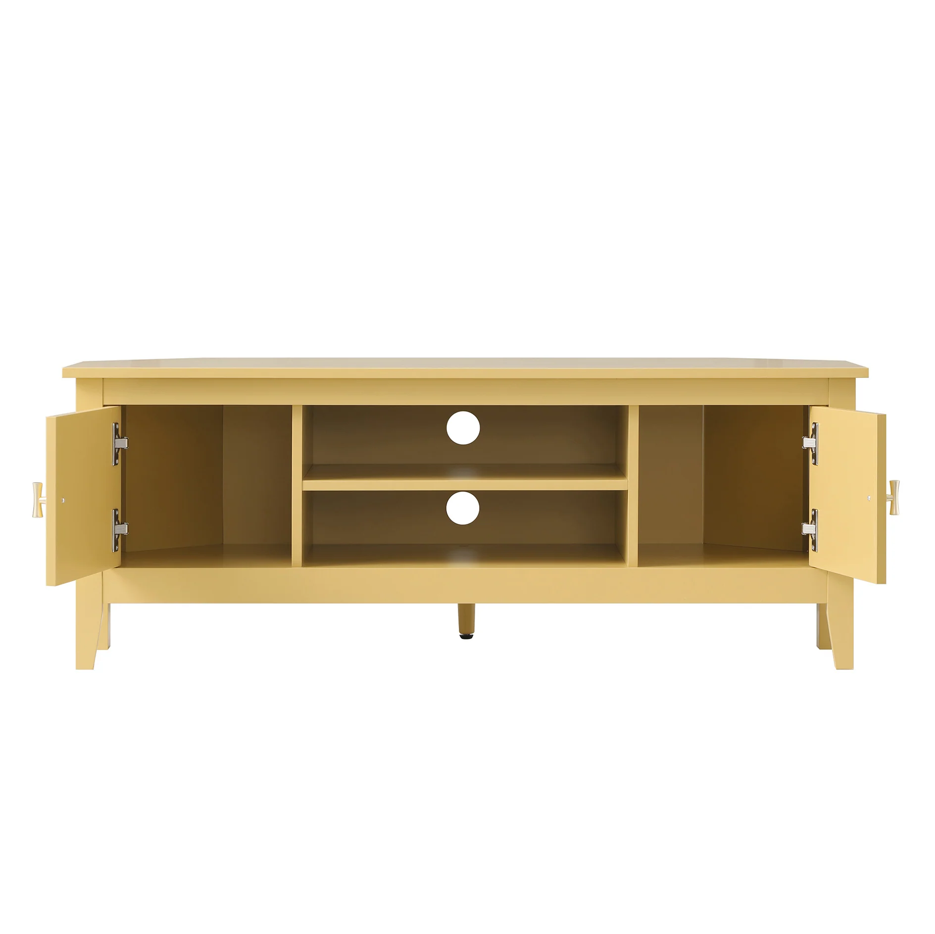 Oakham 120cm Corner TV Unit, Rattan Yellow - Image 10
