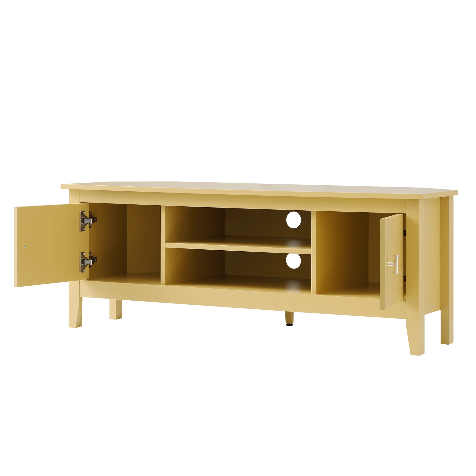 Oakham 120cm Corner TV Unit, Rattan Yellow - Image 11