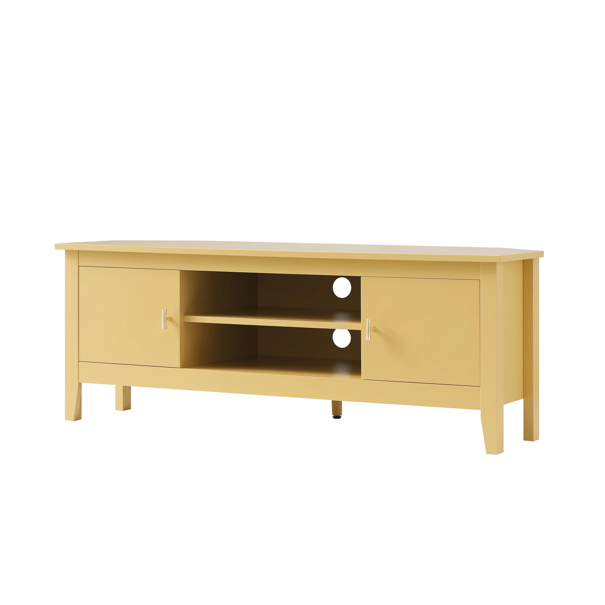 Oakham 120cm Corner TV Unit, Rattan Yellow - Image 8