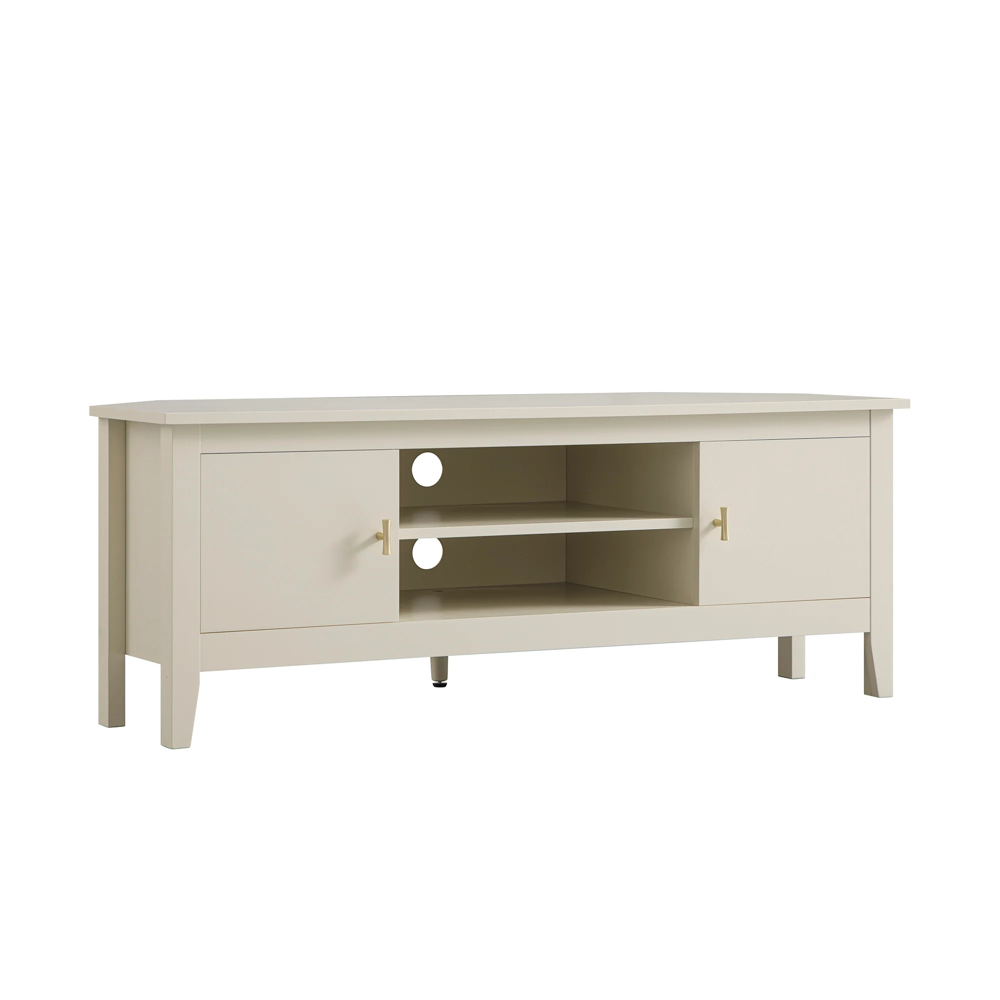 Oakham 120cm Corner TV Unit, Shaded White - Image 4