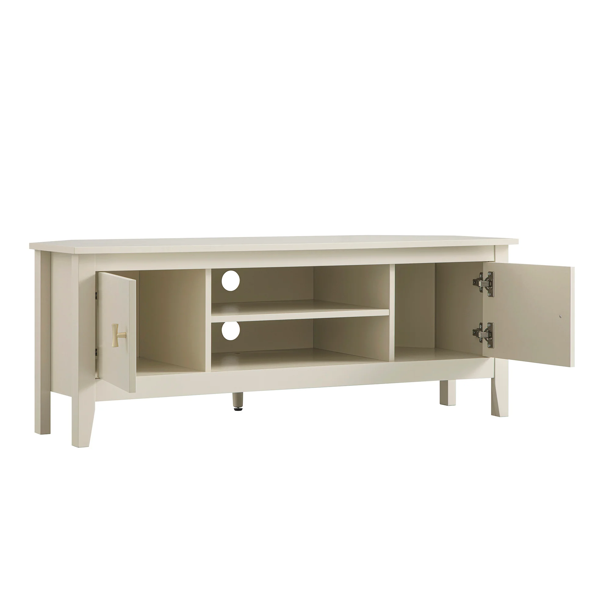 Oakham 120cm Corner TV Unit, Shaded White - Image 5