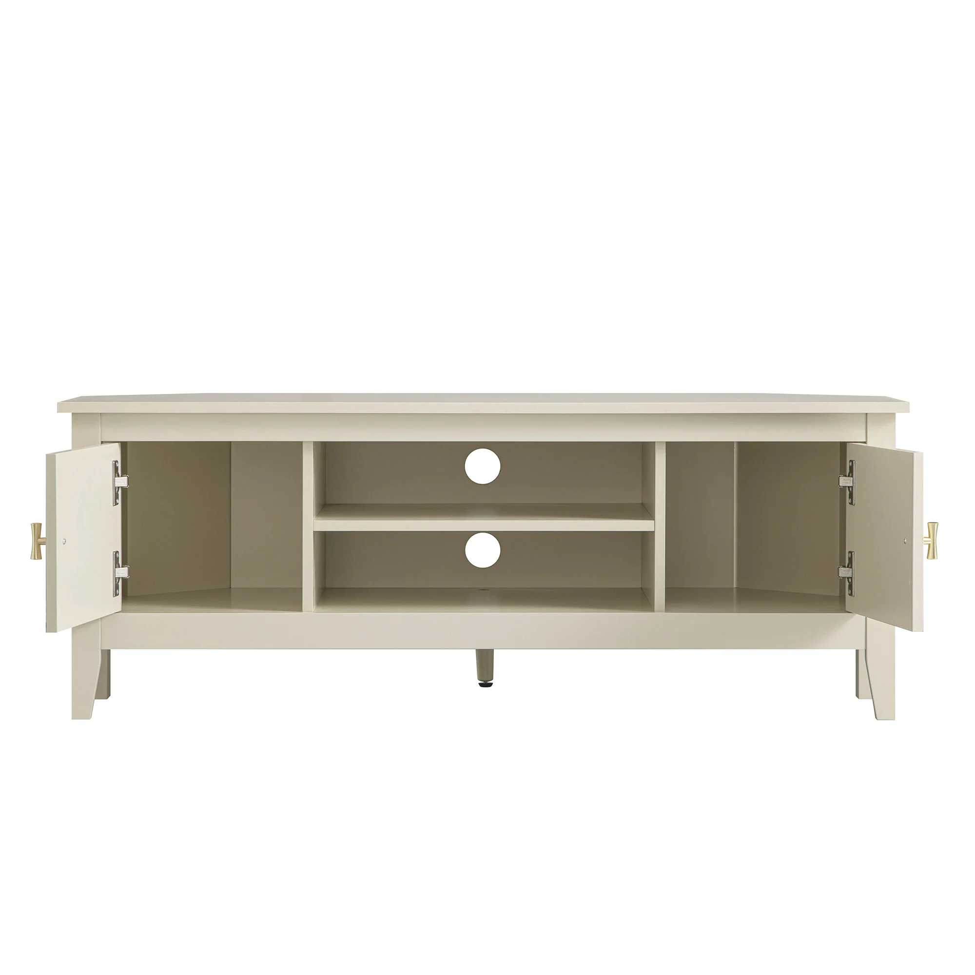 Oakham 120cm Corner TV Unit, Shaded White - Image 6