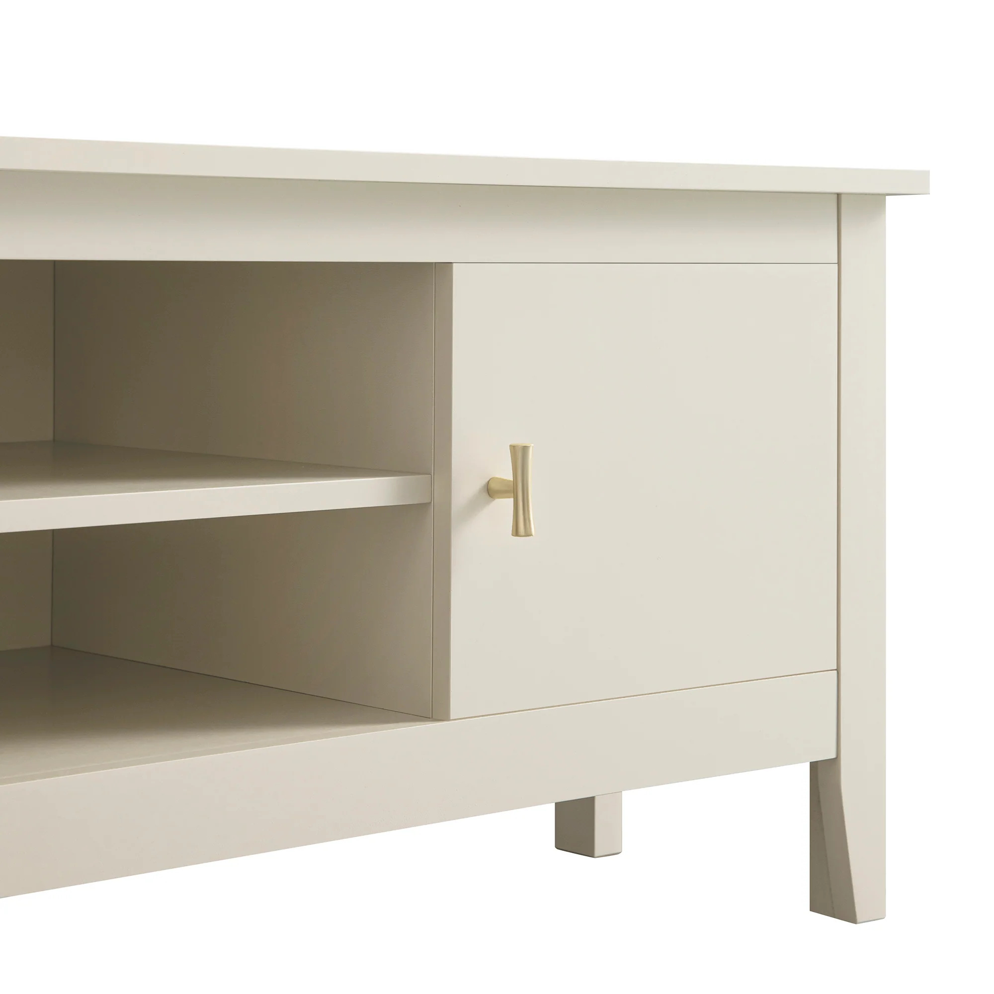 Oakham 120cm Corner TV Unit, Shaded White - Image 9