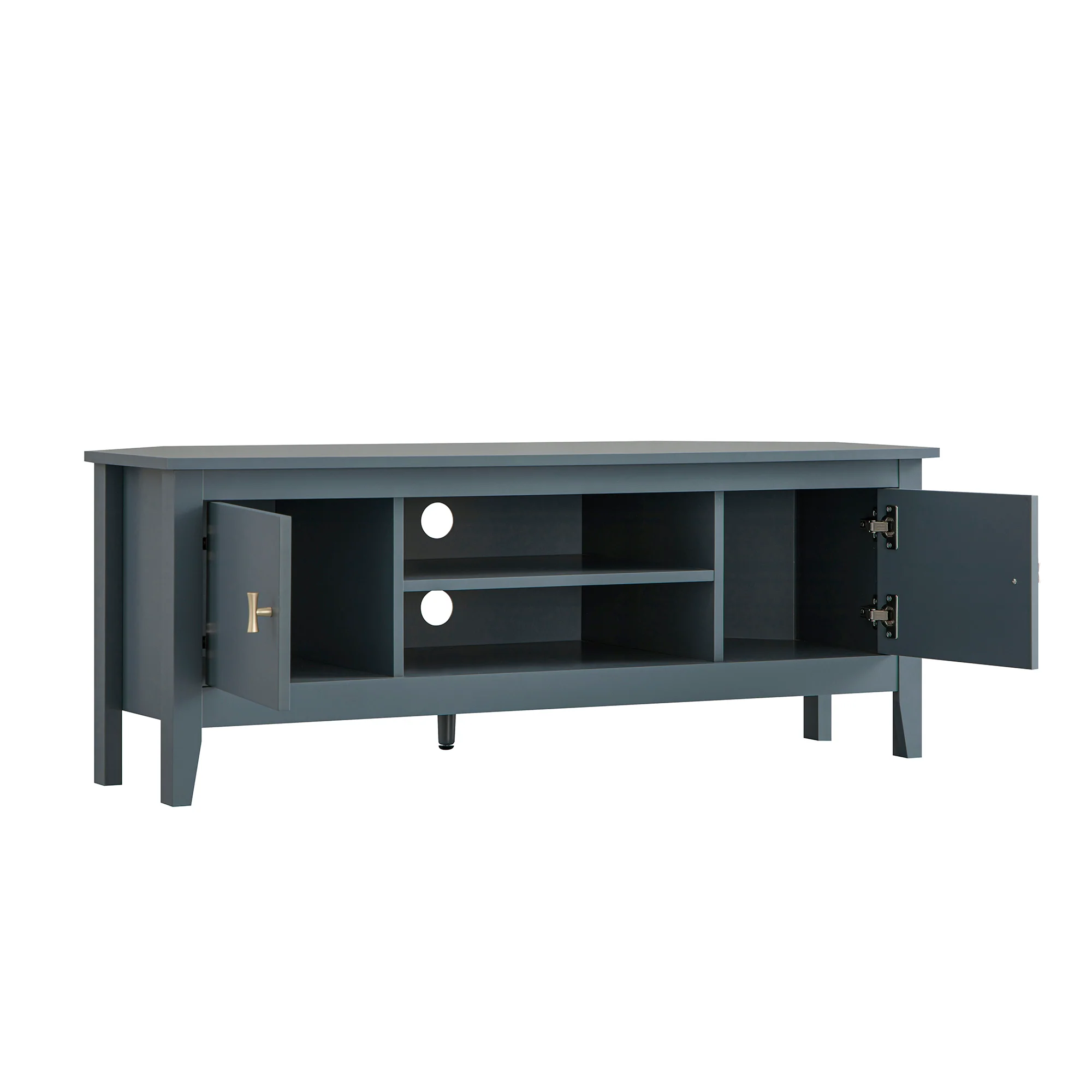 Oakham 120cm Corner TV Unit, Stormy Blue - Image 13
