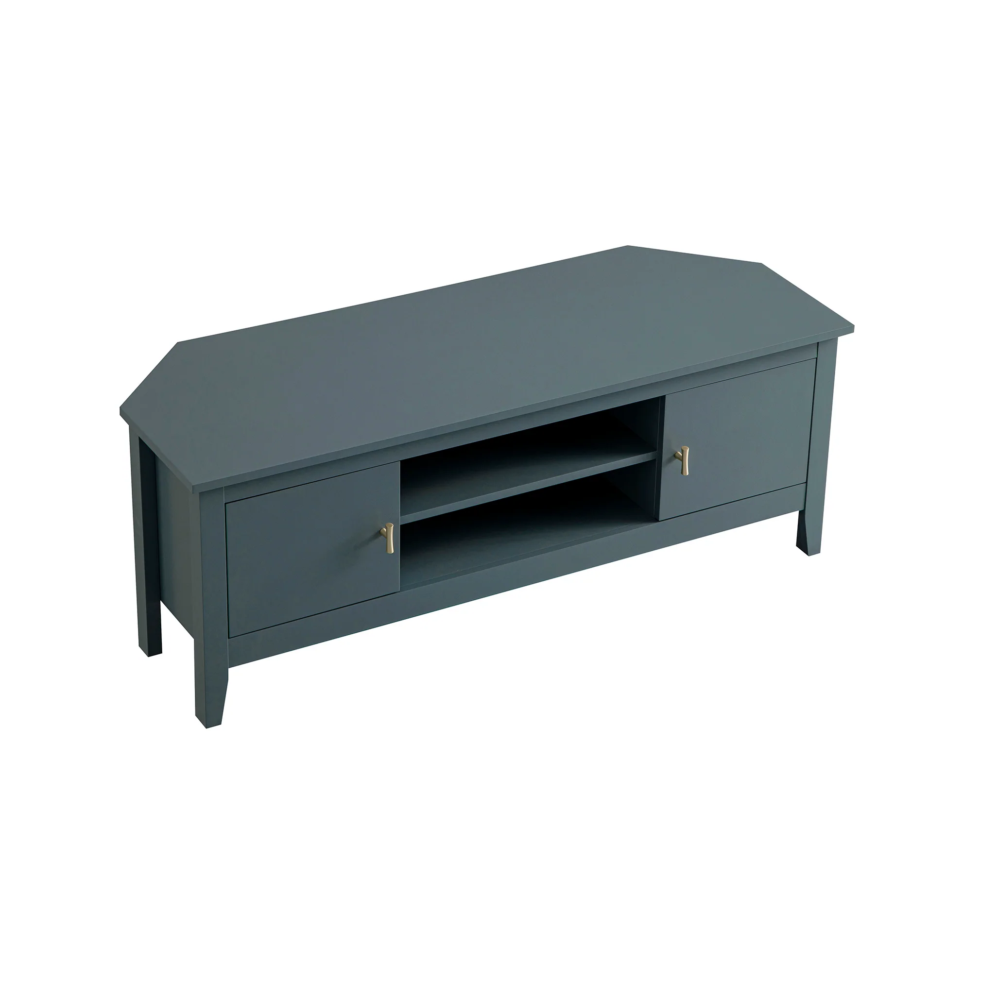 Oakham 120cm Corner TV Unit, Stormy Blue - Image 8