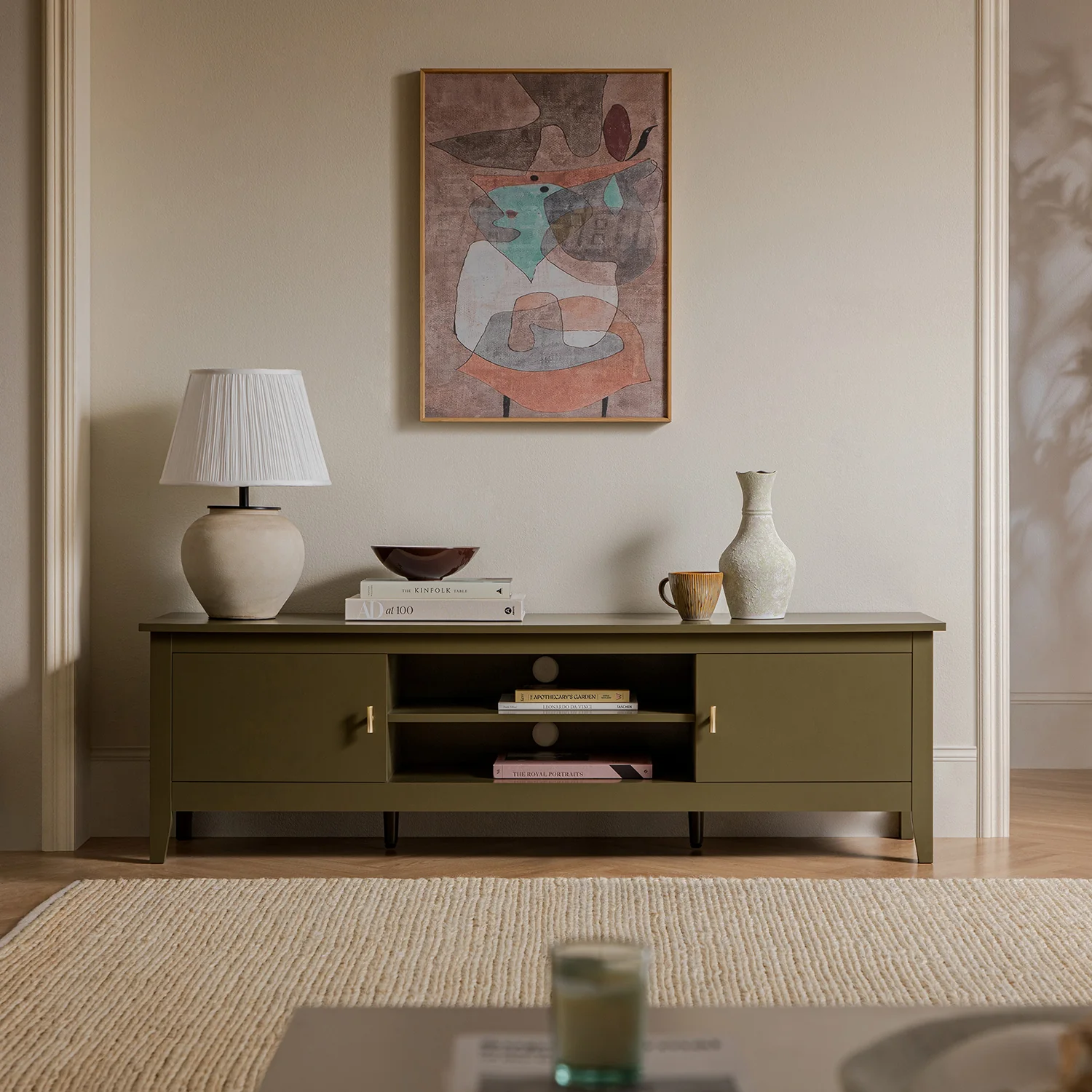 Oakham 150cm TV Unit, Olive Grove - Image 2