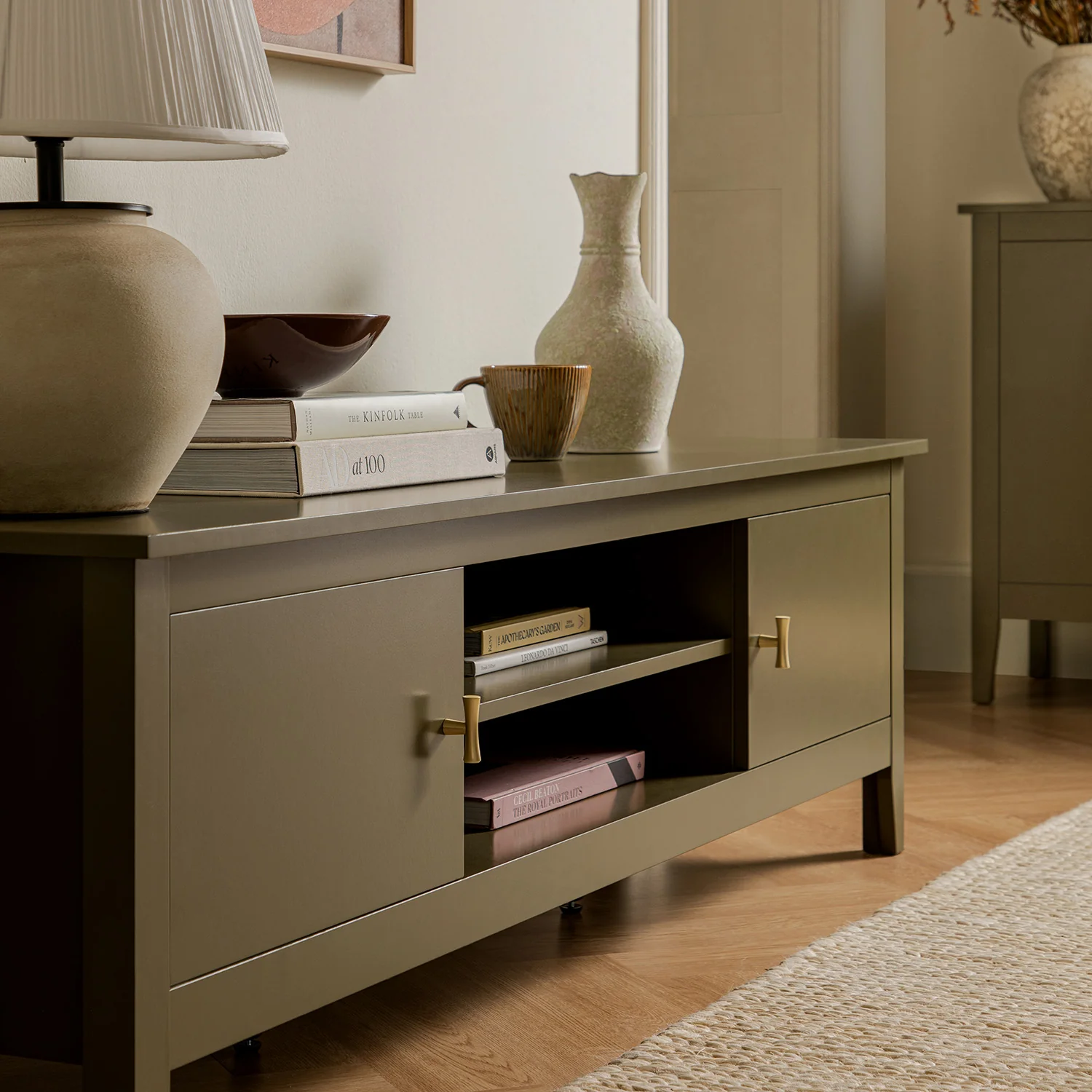 Oakham 150cm TV Unit, Olive Grove - Image 4