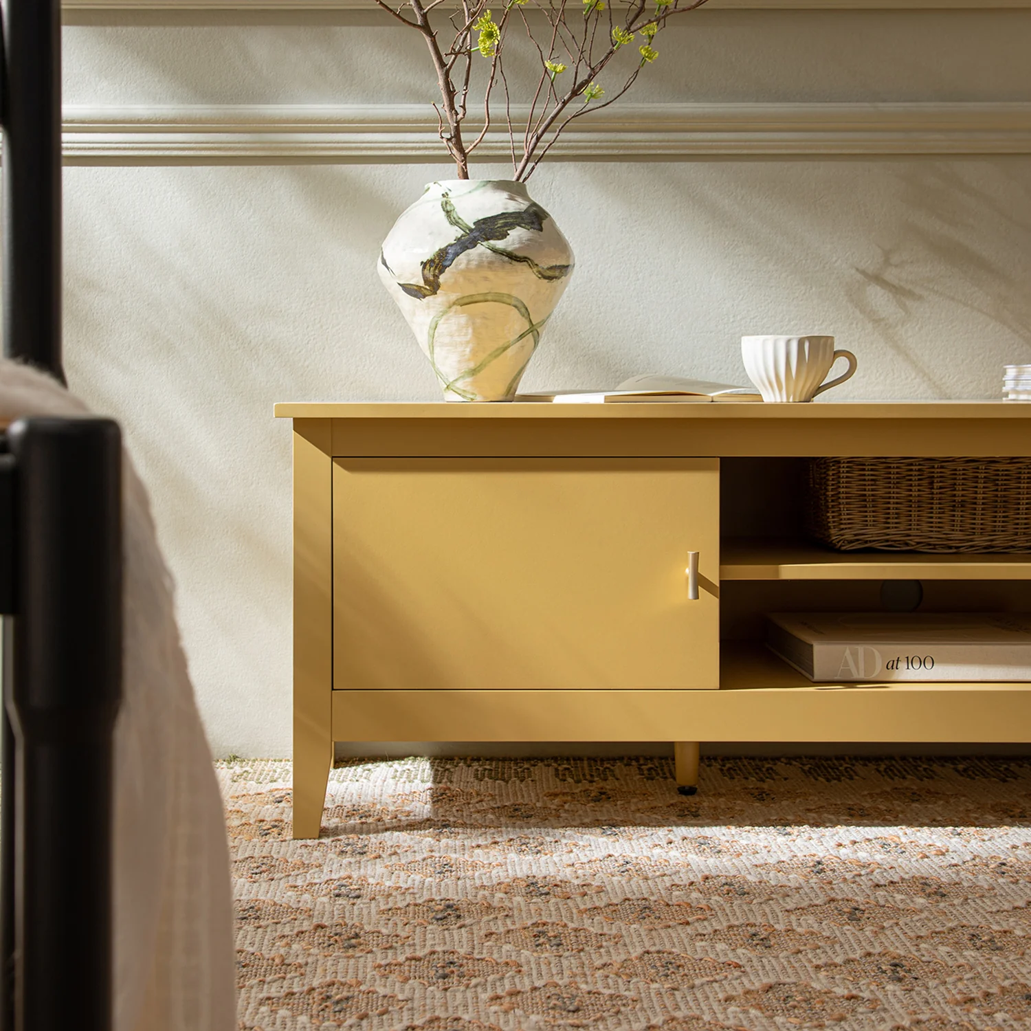 Oakham 150cm TV Unit, Rattan Yellow - Image 6