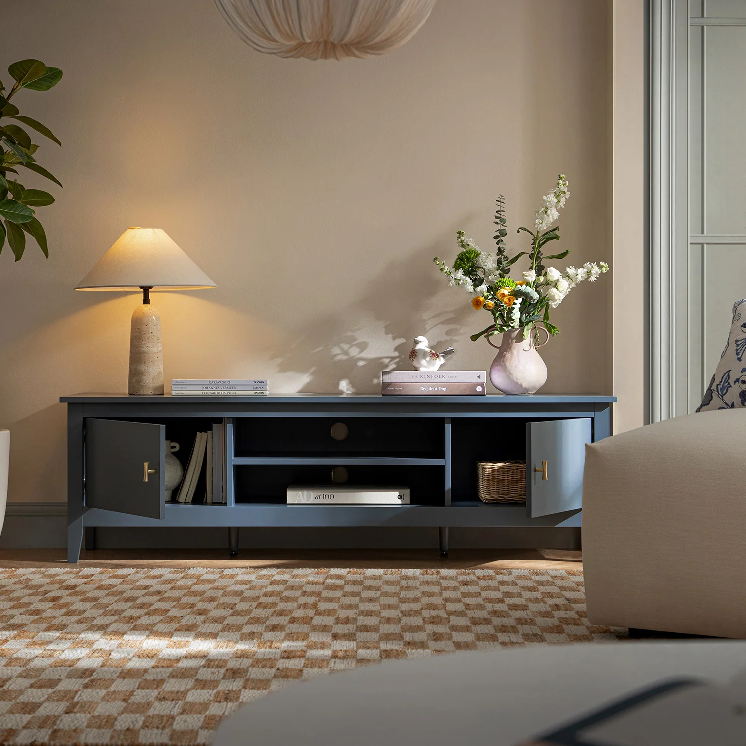 Oakham 150cm TV Unit, Stormy Blue - Image 3