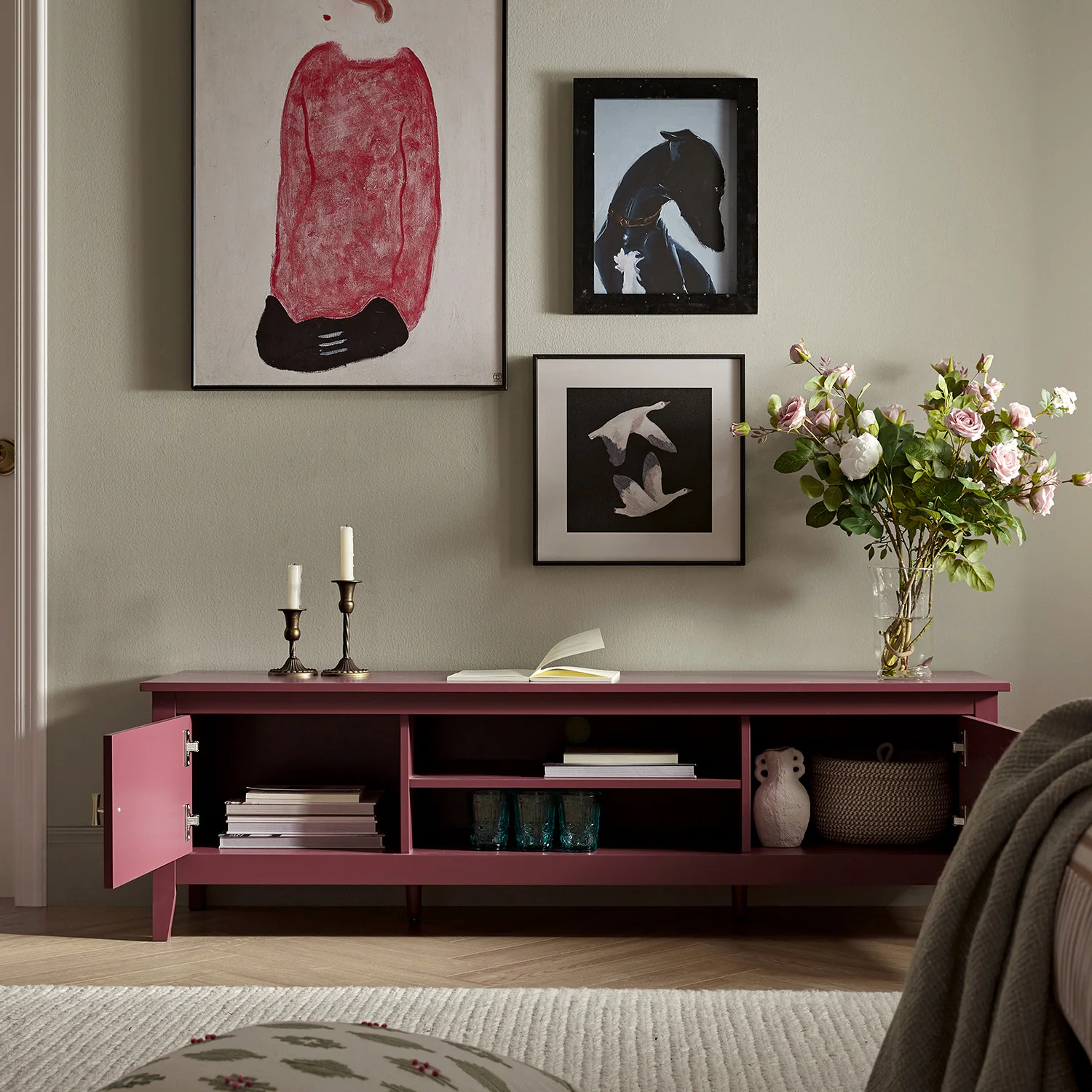 Oakham 150cm TV Unit, Wild Cherry - Image 3
