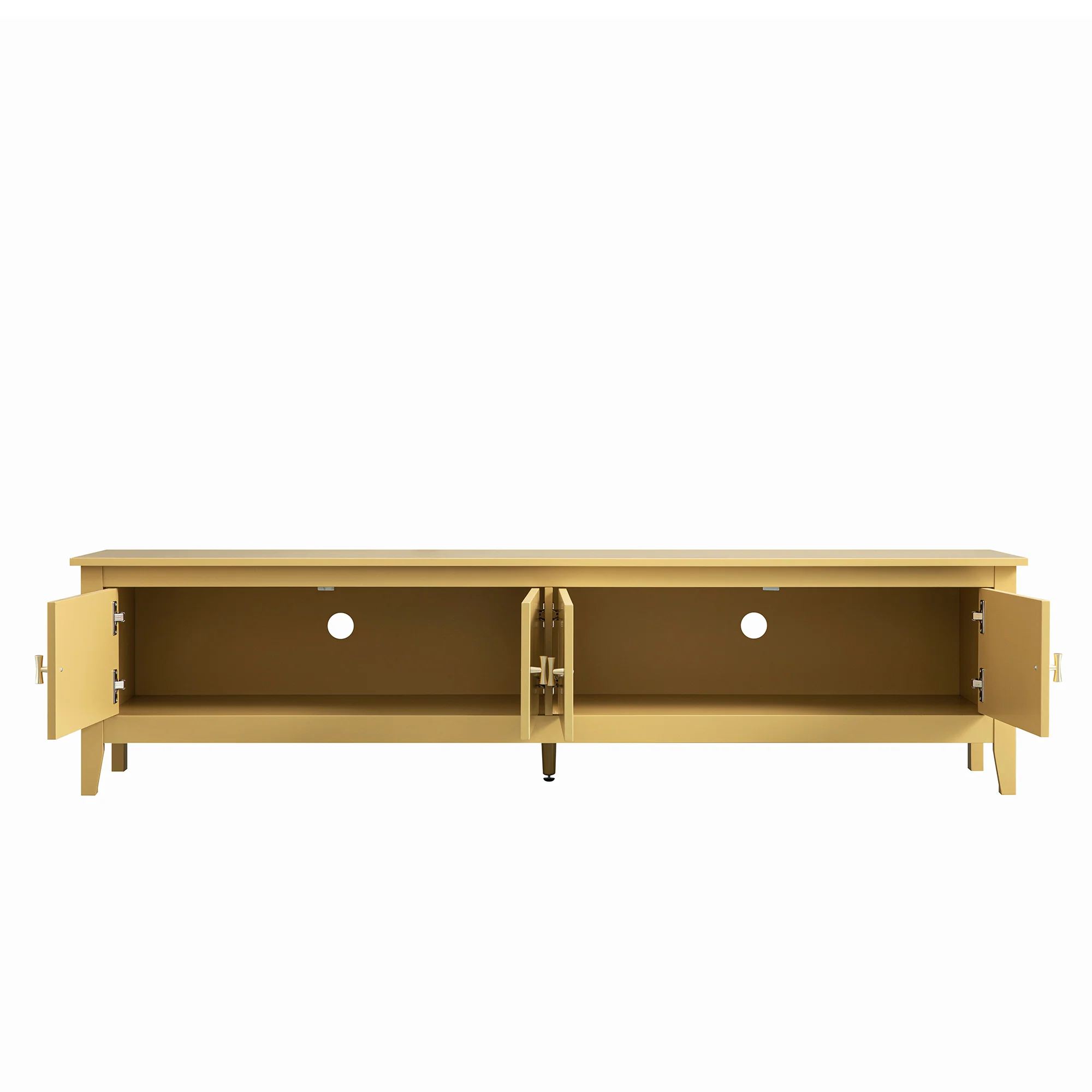 Oakham 180cm Wide TV Unit, Rattan Yellow - Image 4