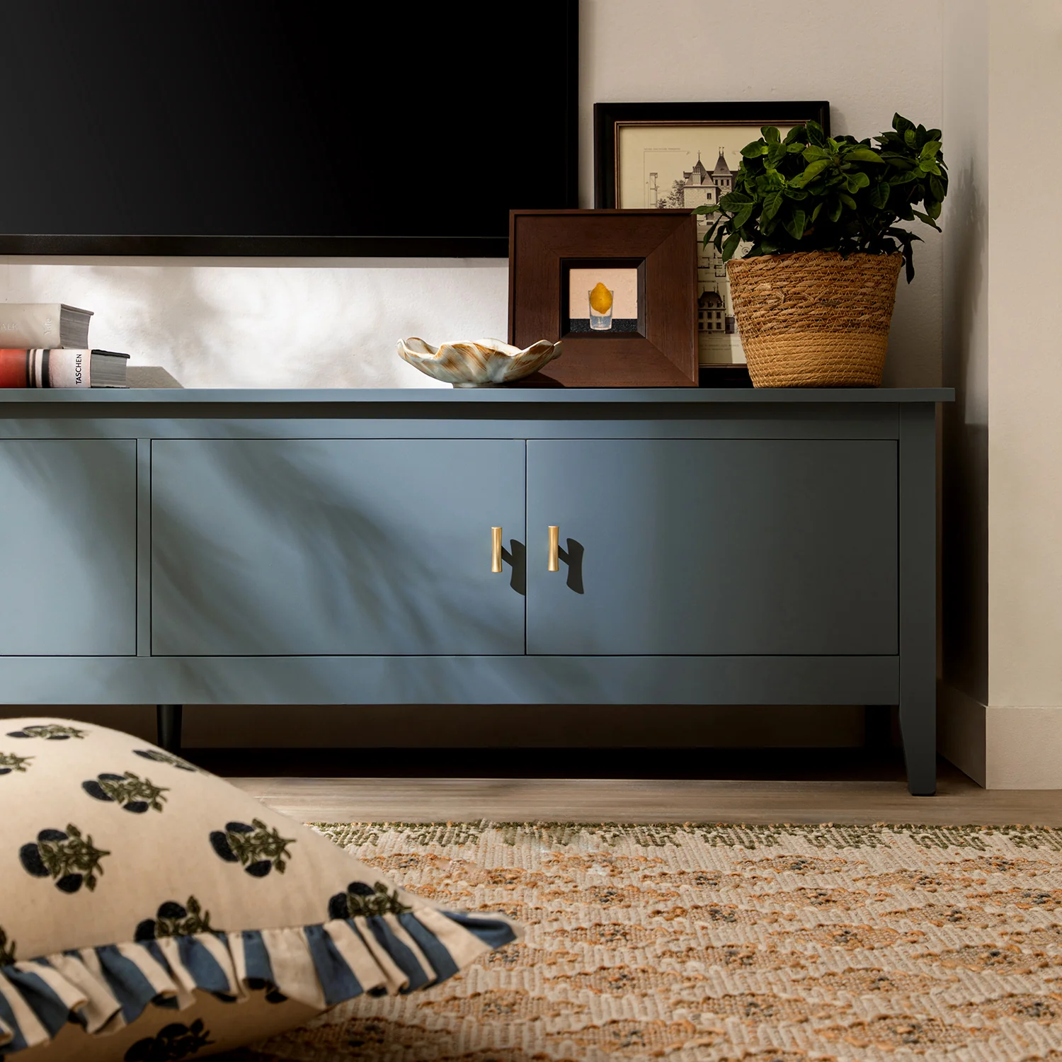 Oakham 180cm Wide TV Unit, Stormy Blue - Image 6