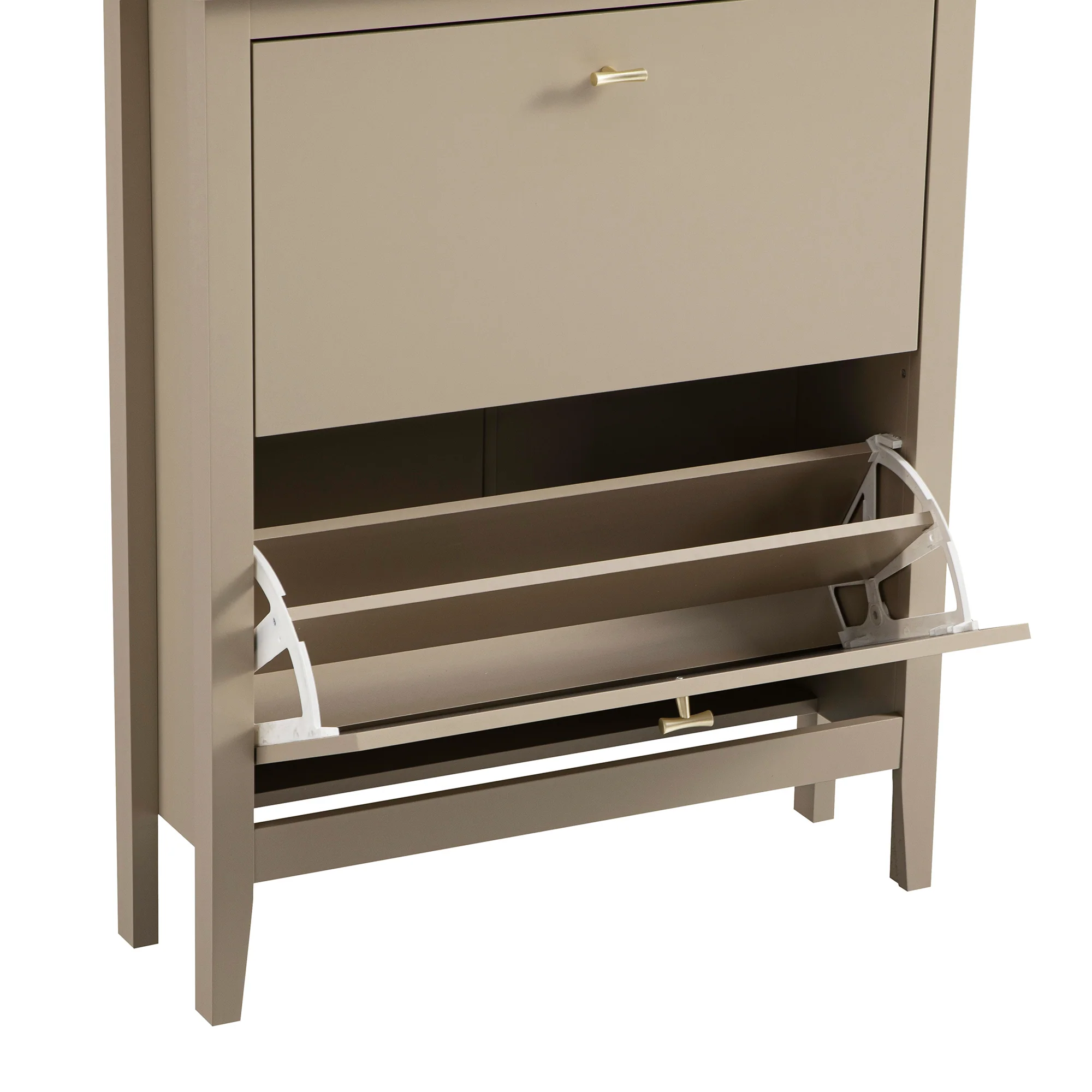 Oakham 2-Tier Shoe Cabinet, Deep Greige - Image 14