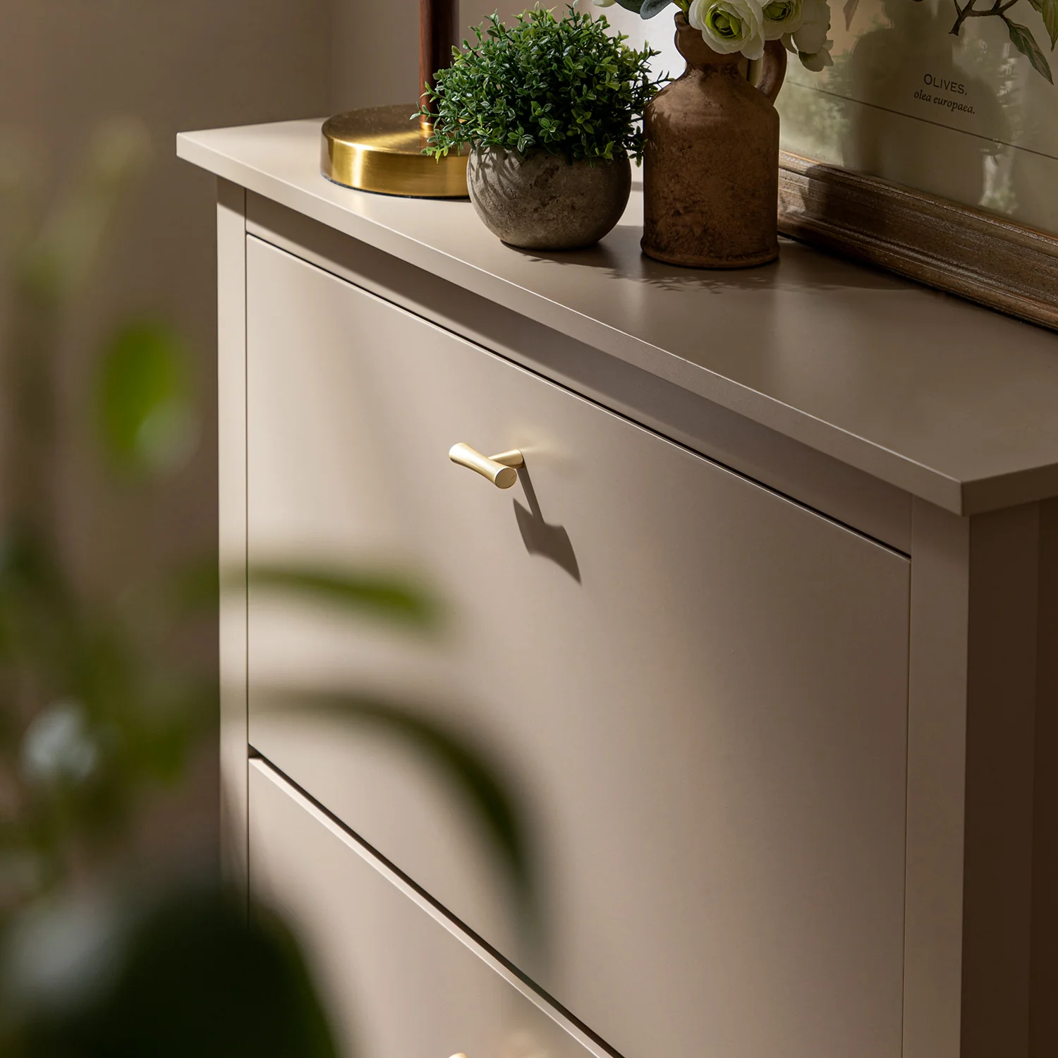 Oakham 2-Tier Shoe Cabinet, Deep Greige - Image 4