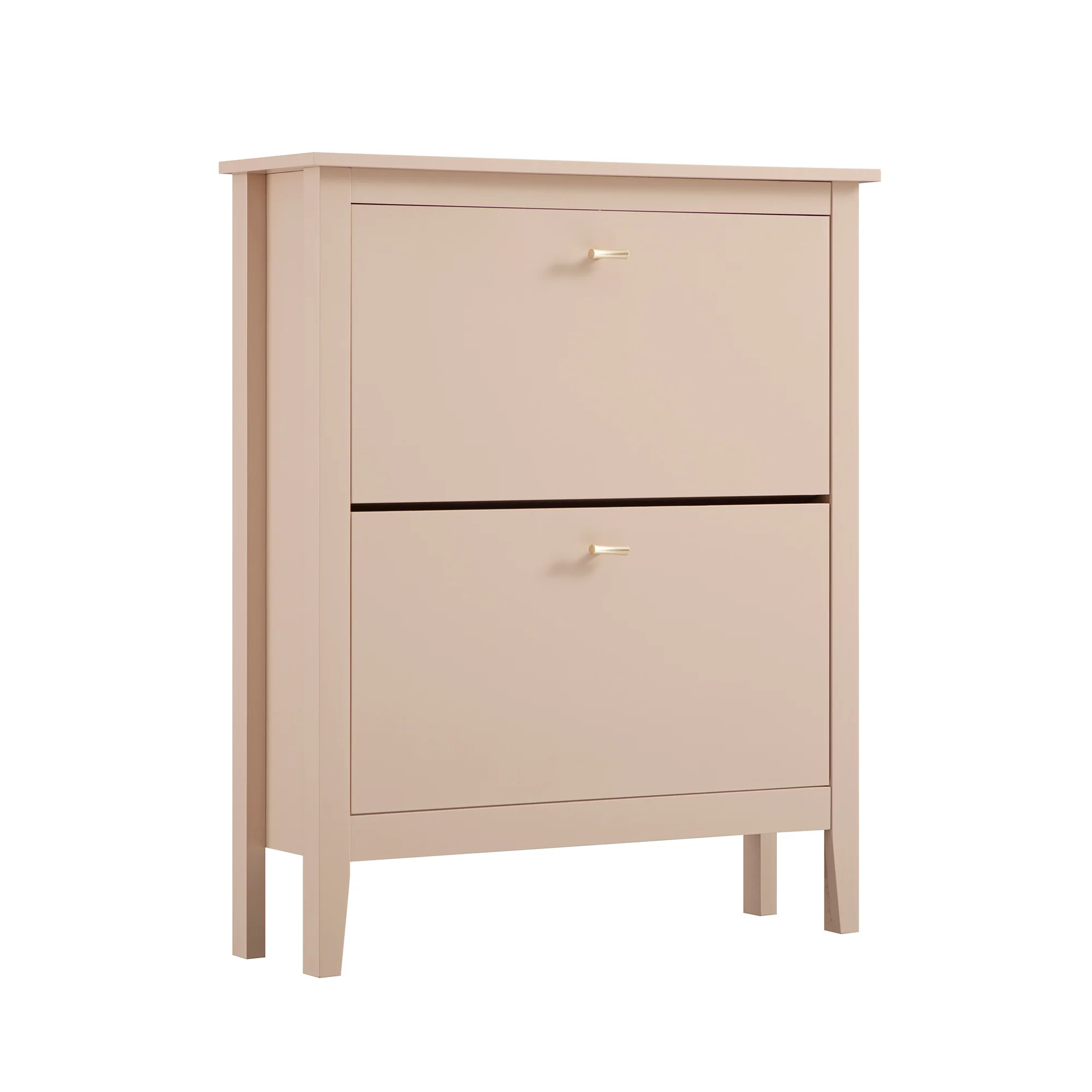 Oakham 2-Tier Shoe Cabinet, Nude Pink - Image 2