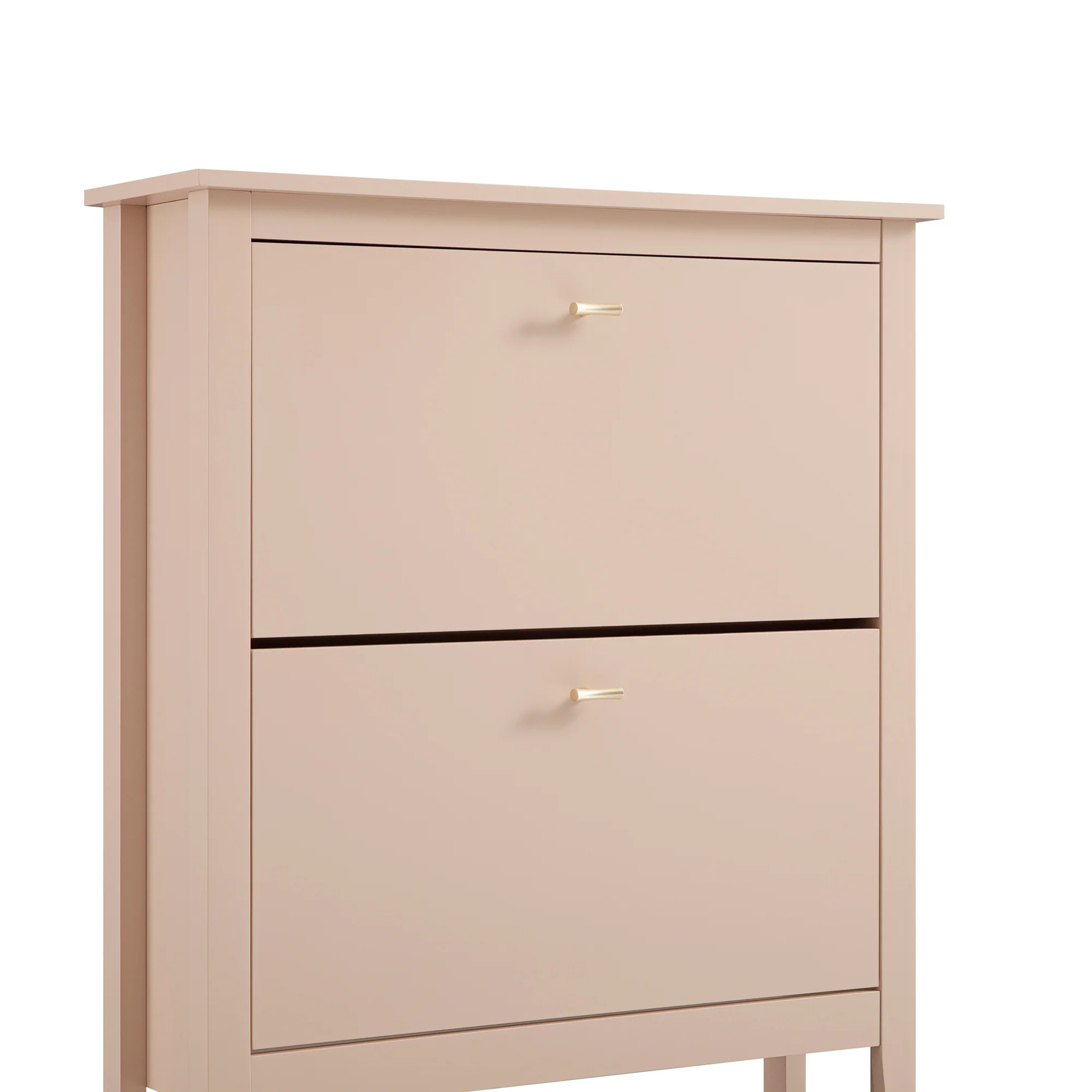 Oakham 2-Tier Shoe Cabinet, Nude Pink - Image 7