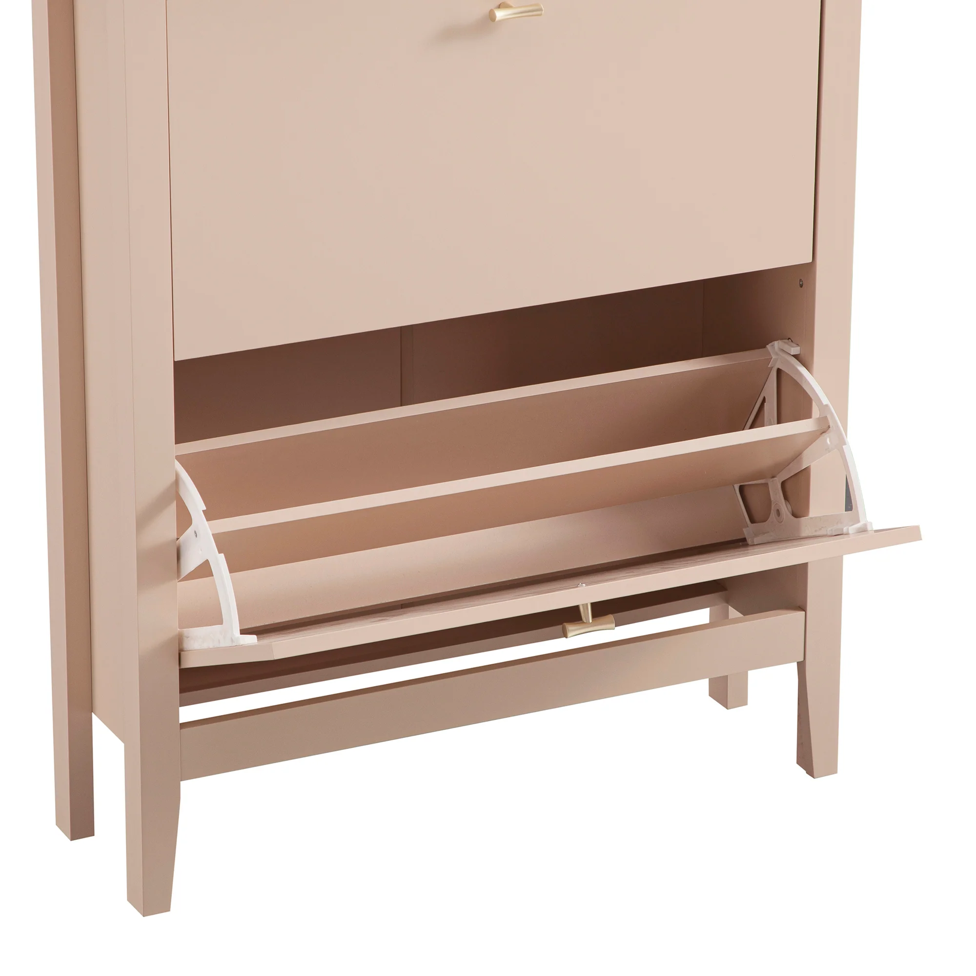 Oakham 2-Tier Shoe Cabinet, Nude Pink - Image 8