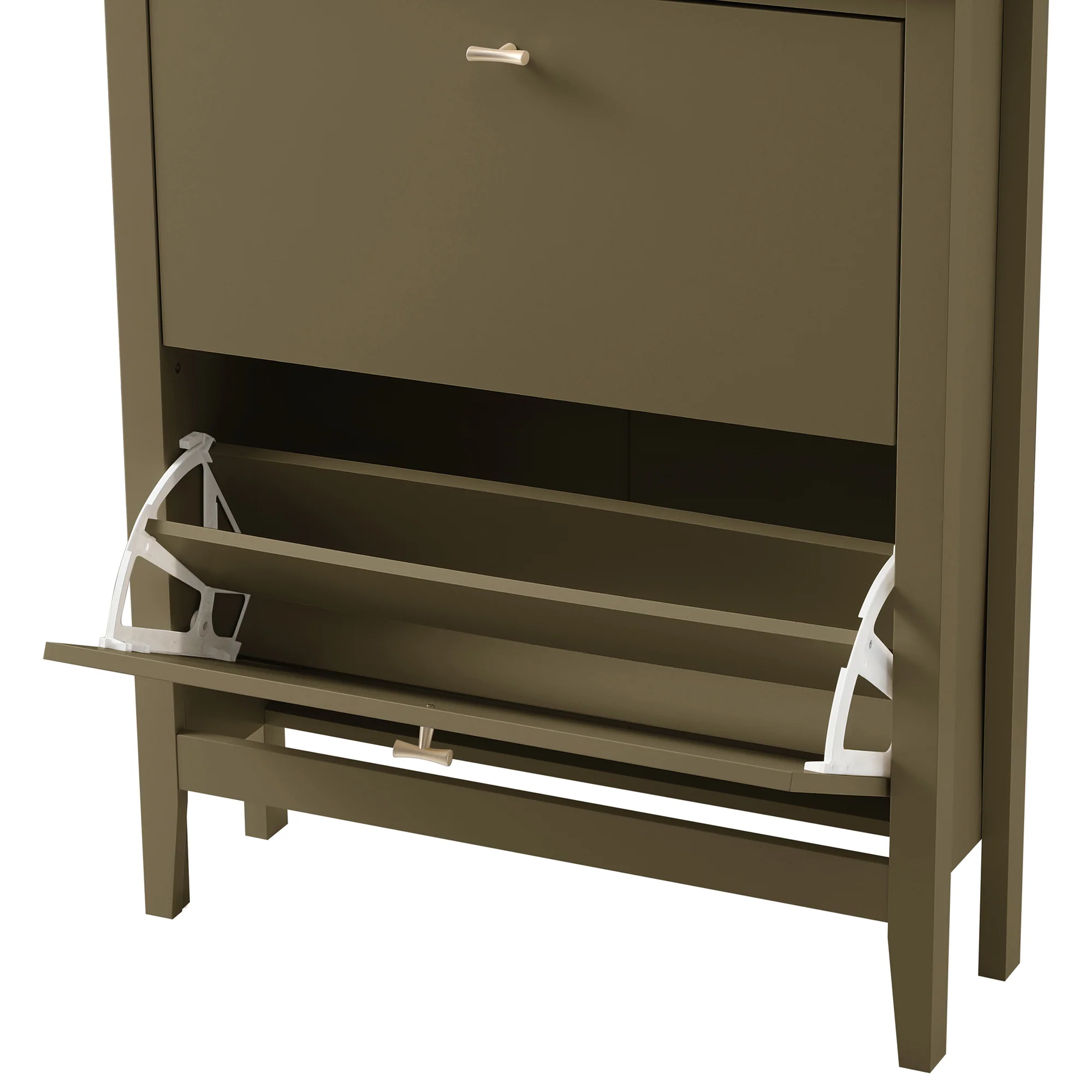 Oakham 2-Tier Shoe Cabinet, Olive Grove - Image 7