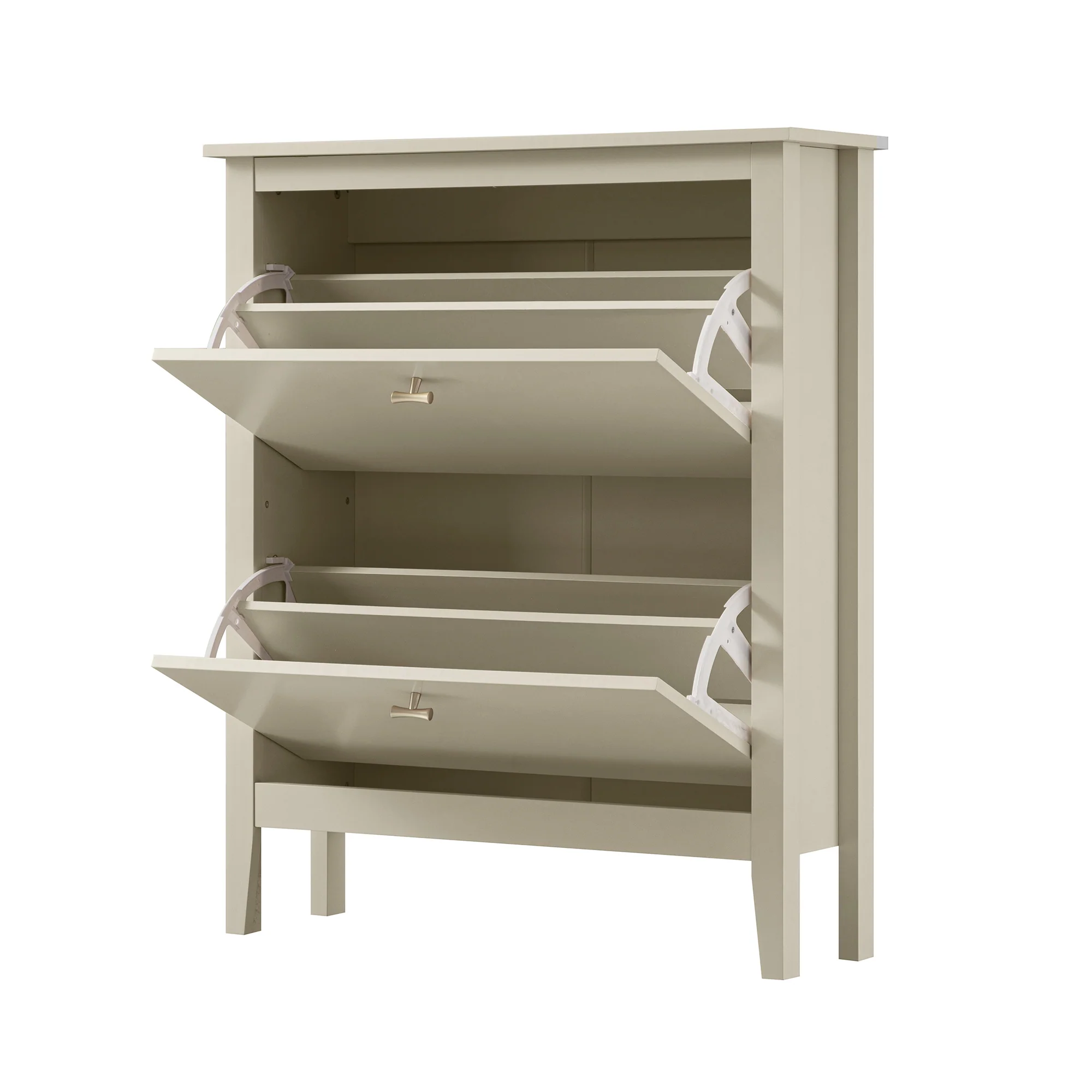 Oakham 2-Tier Shoe Cabinet, Shaded White - Image 10
