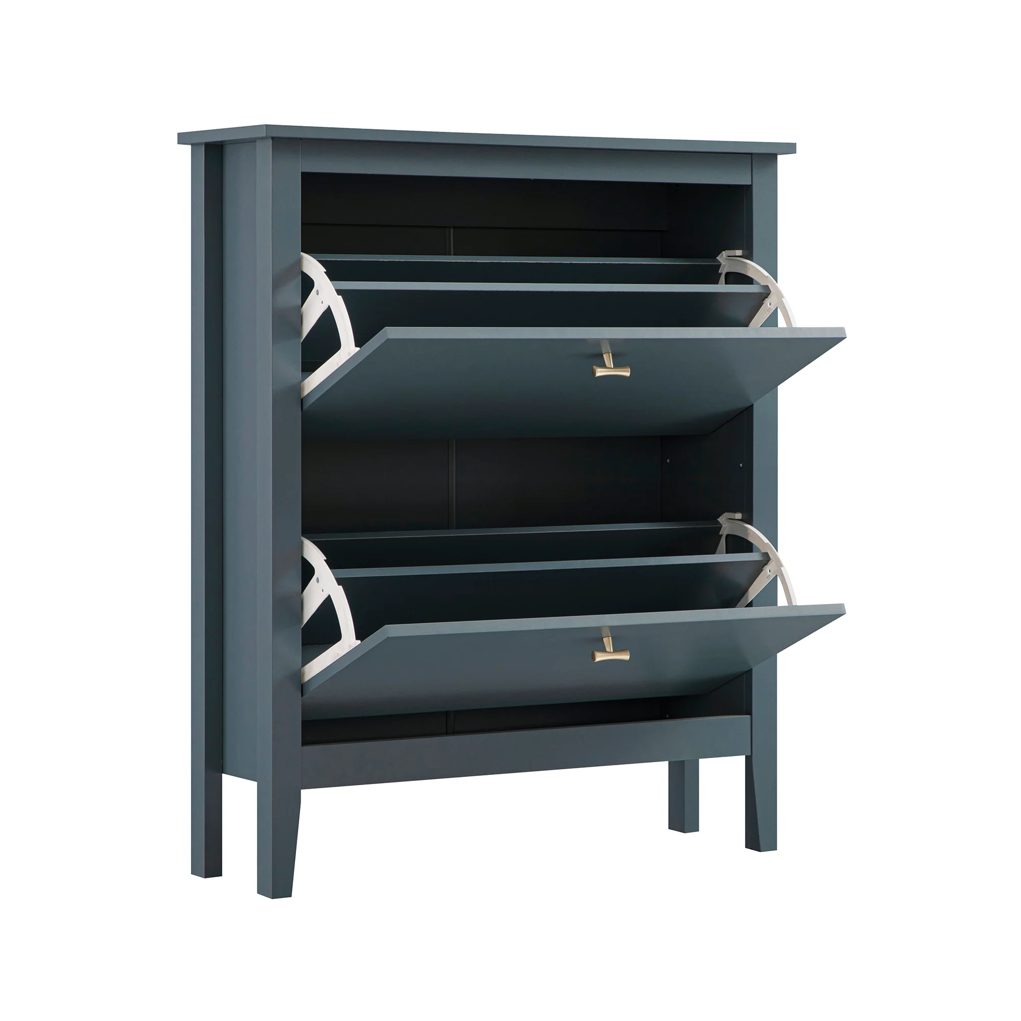 Oakham 2-Tier Shoe Cabinet, Stormy Blue - Image 10