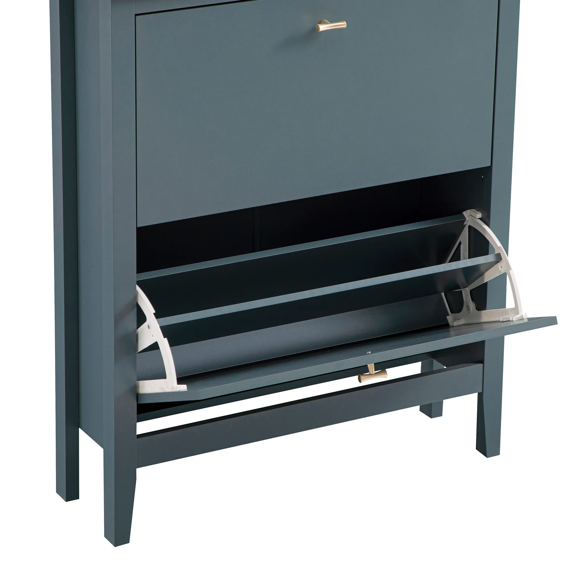 Oakham 2-Tier Shoe Cabinet, Stormy Blue - Image 13